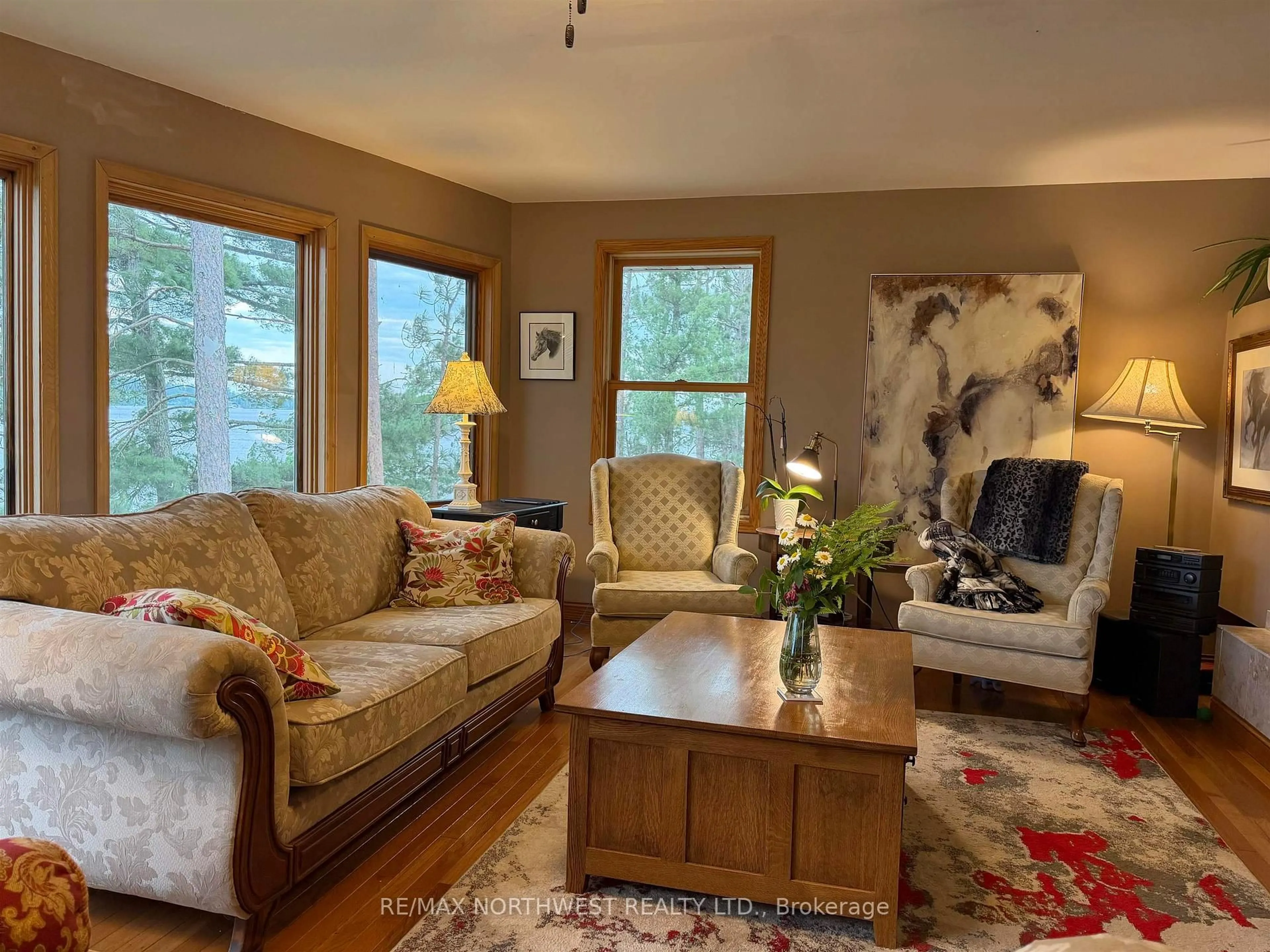 Living room with furniture, unknown for 543A Reef Point Rd, Rainy River Remote Area Ontario P9A 3M3