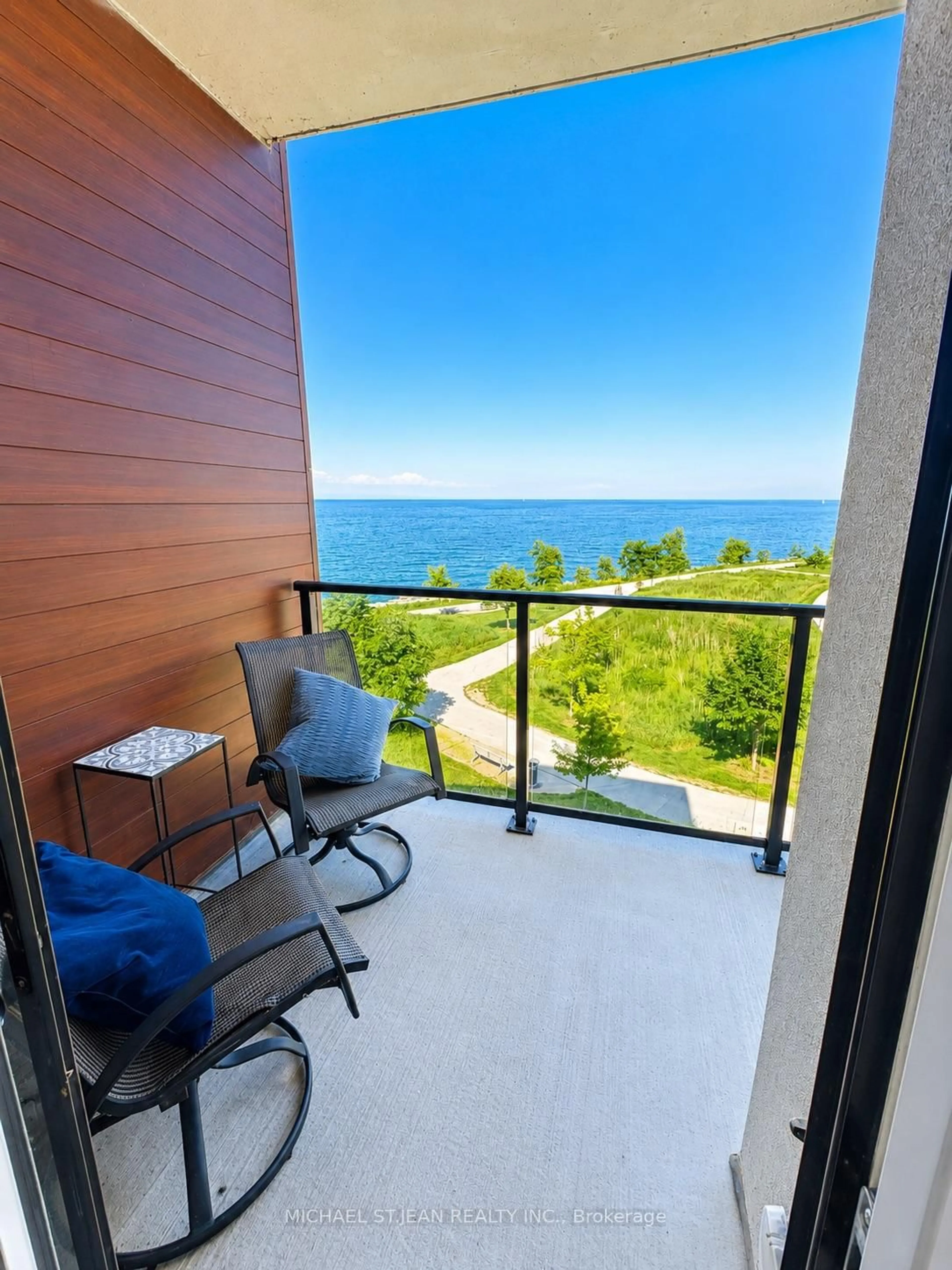 Balcony in the apartment, water/lake/river/ocean view for 101 Shoreview Pl #410, Hamilton Ontario L8E 0K2