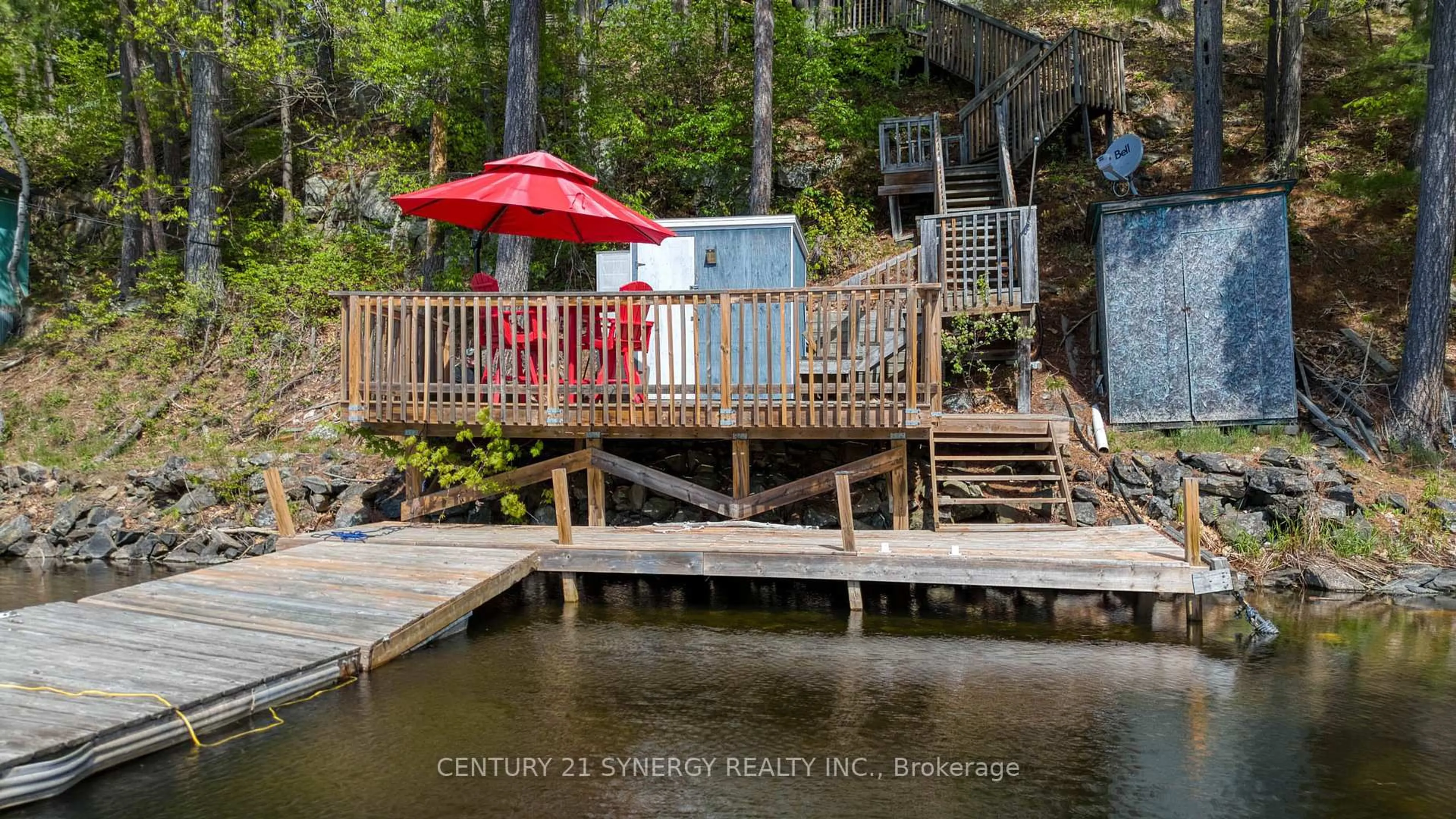 Patio, water/lake/river/ocean view for 664 Raby Rd, Maberly Ontario K0H 2B0