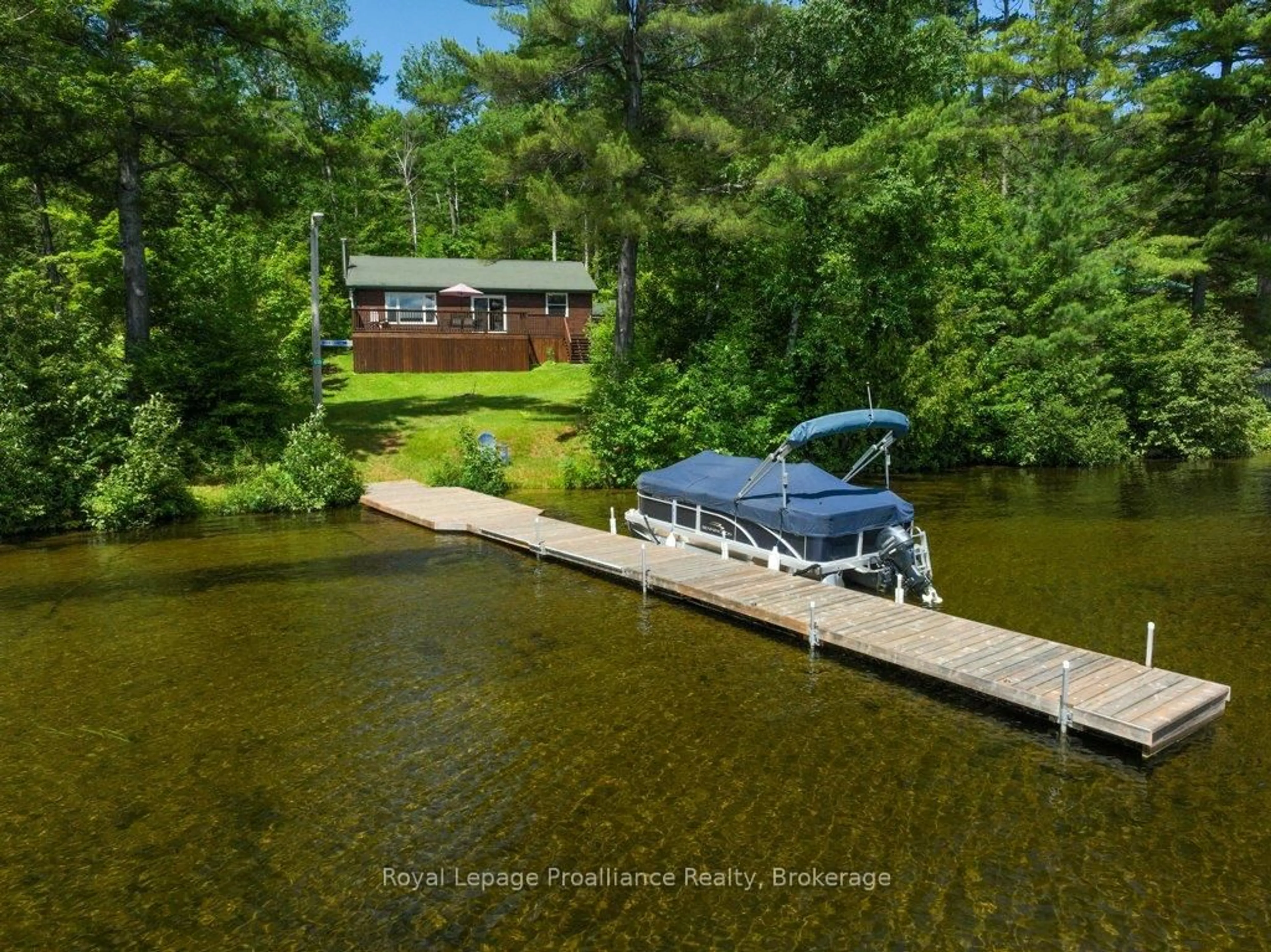 A pic from outside/outdoor area/front of a property/back of a property/a pic from drone, water/lake/river/ocean view for 518 Water Access Mazinaw Lake, Cloyne Ontario K0H 1K0
