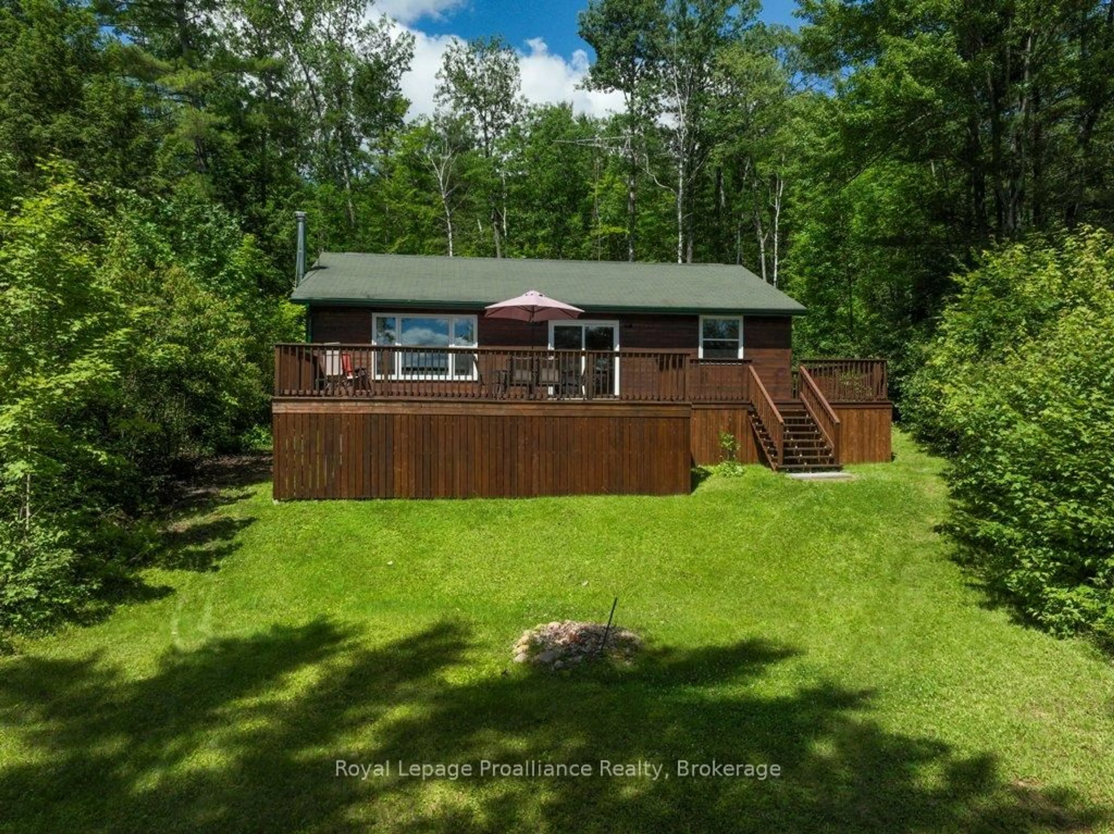 A pic from outside/outdoor area/front of a property/back of a property/a pic from drone, water/lake/river/ocean view for 518 Water Access Mazinaw Lake, Cloyne Ontario K0H 1K0