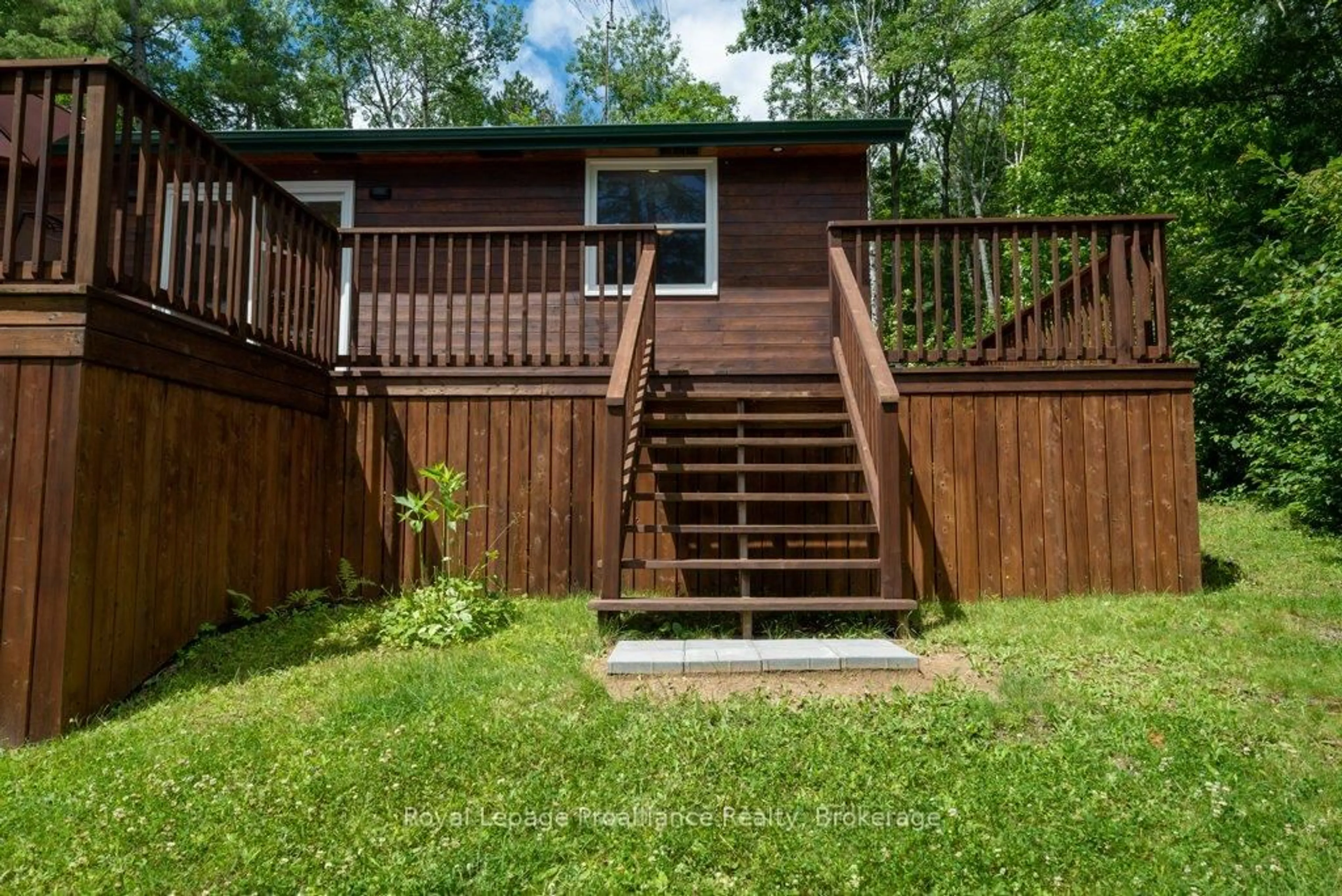 Patio, forest/trees view for 518 Water Access Mazinaw Lake, Cloyne Ontario K0H 1K0