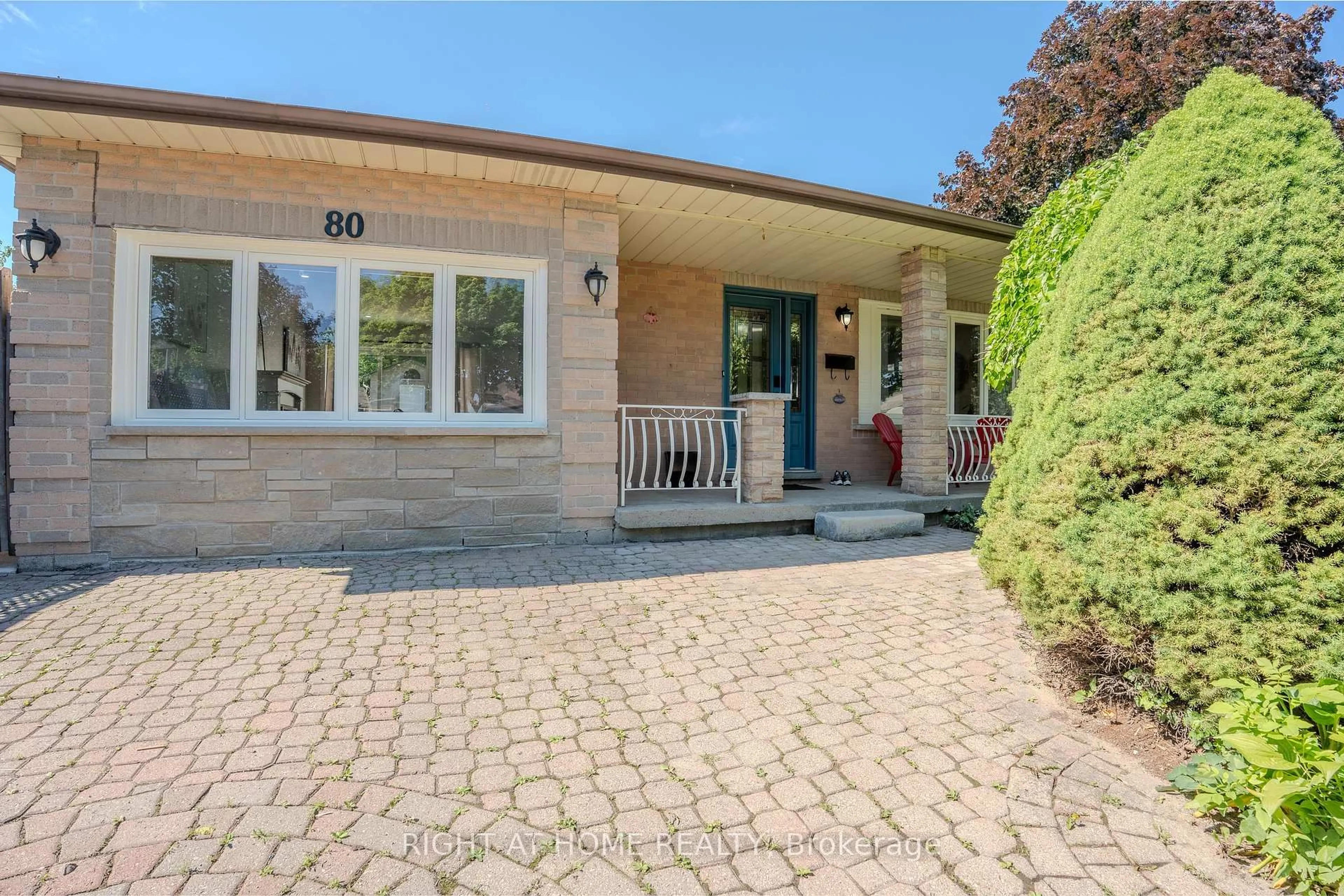 Home with brick exterior material, street for 80 Chilton Dr, Hamilton Ontario L8J 1M4
