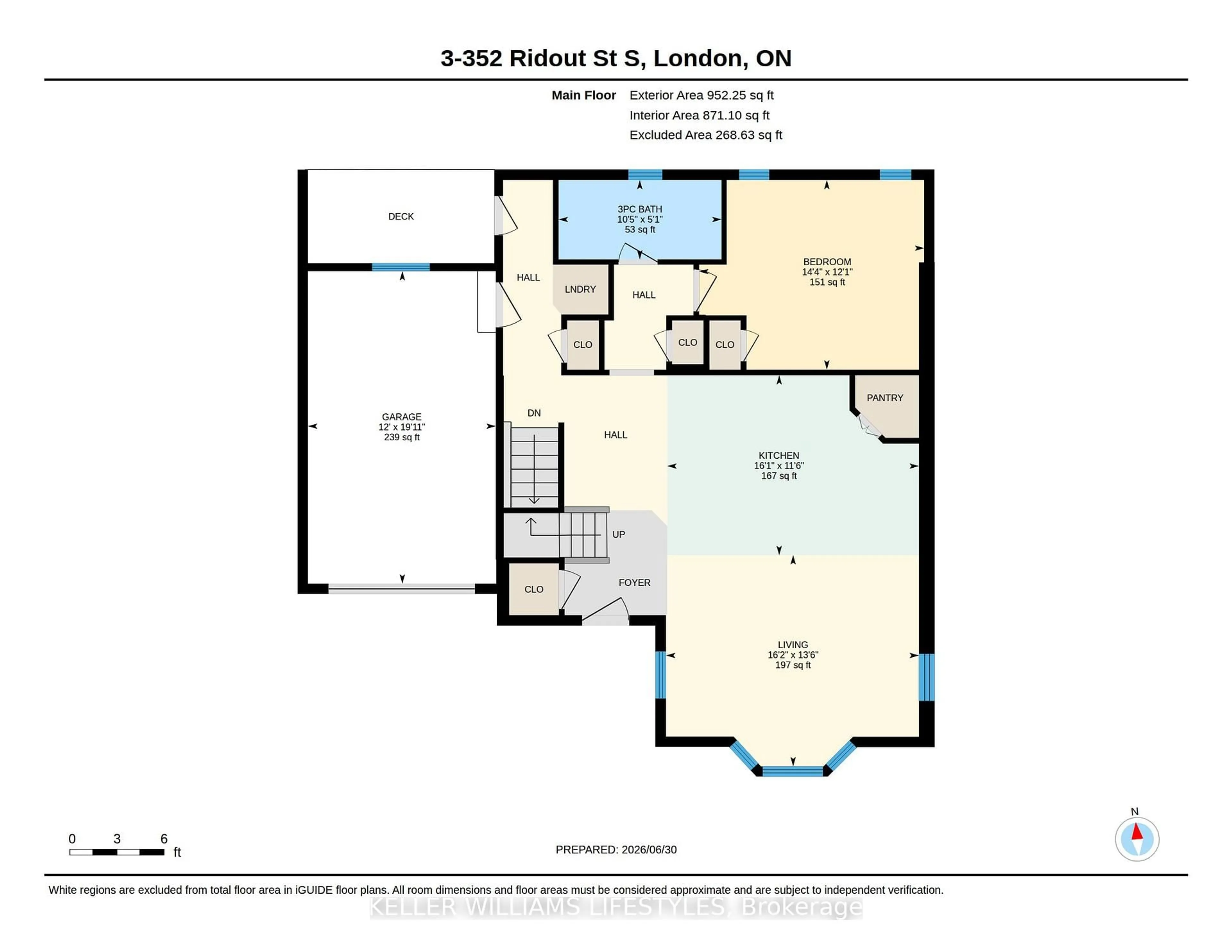 Floor plan for 352 Ridout St #3, London South Ontario N6C 3Z5