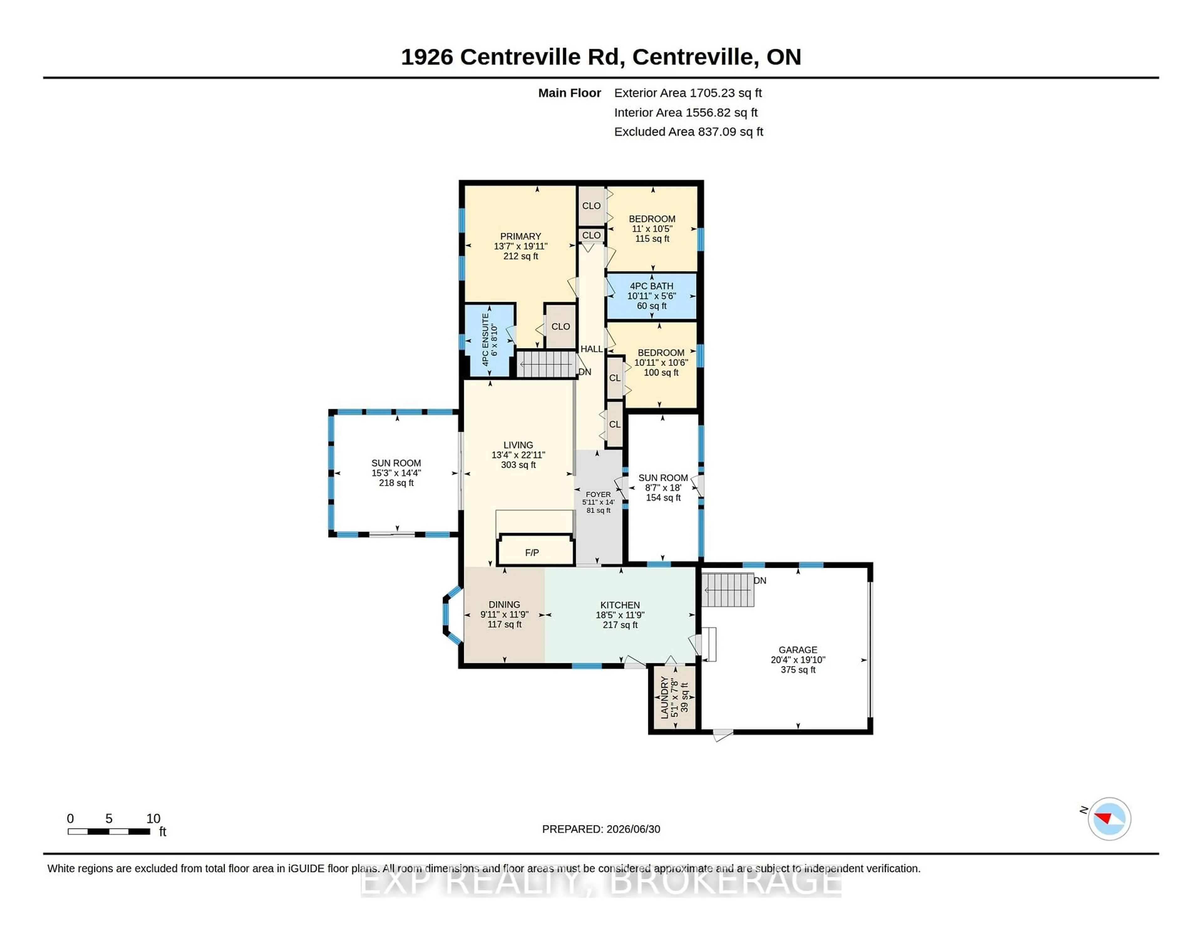 Floor plan for 1926 CENTREVILLE Rd, Stone Mills Ontario K0K 1N0