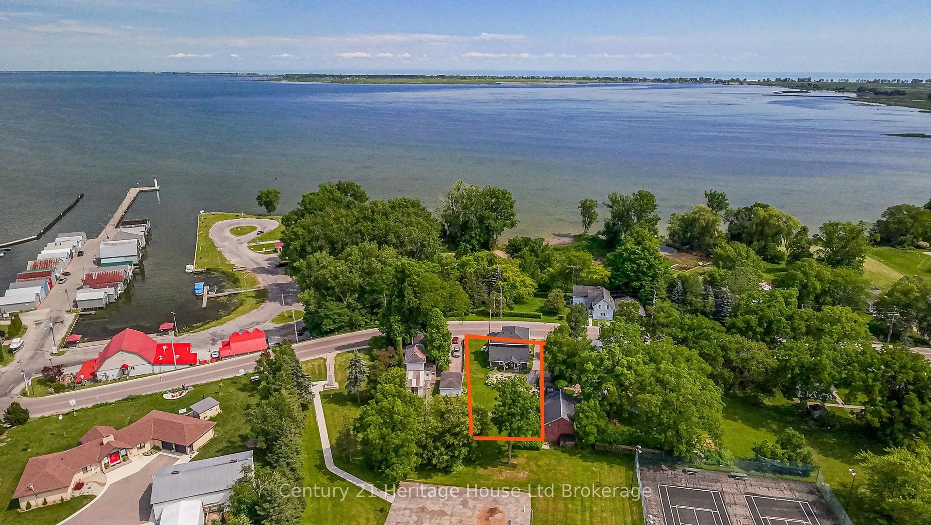A pic from outside/outdoor area/front of a property/back of a property/a pic from drone, water/lake/river/ocean view for 22 Front Rd, Norfolk Ontario N0E 1M0