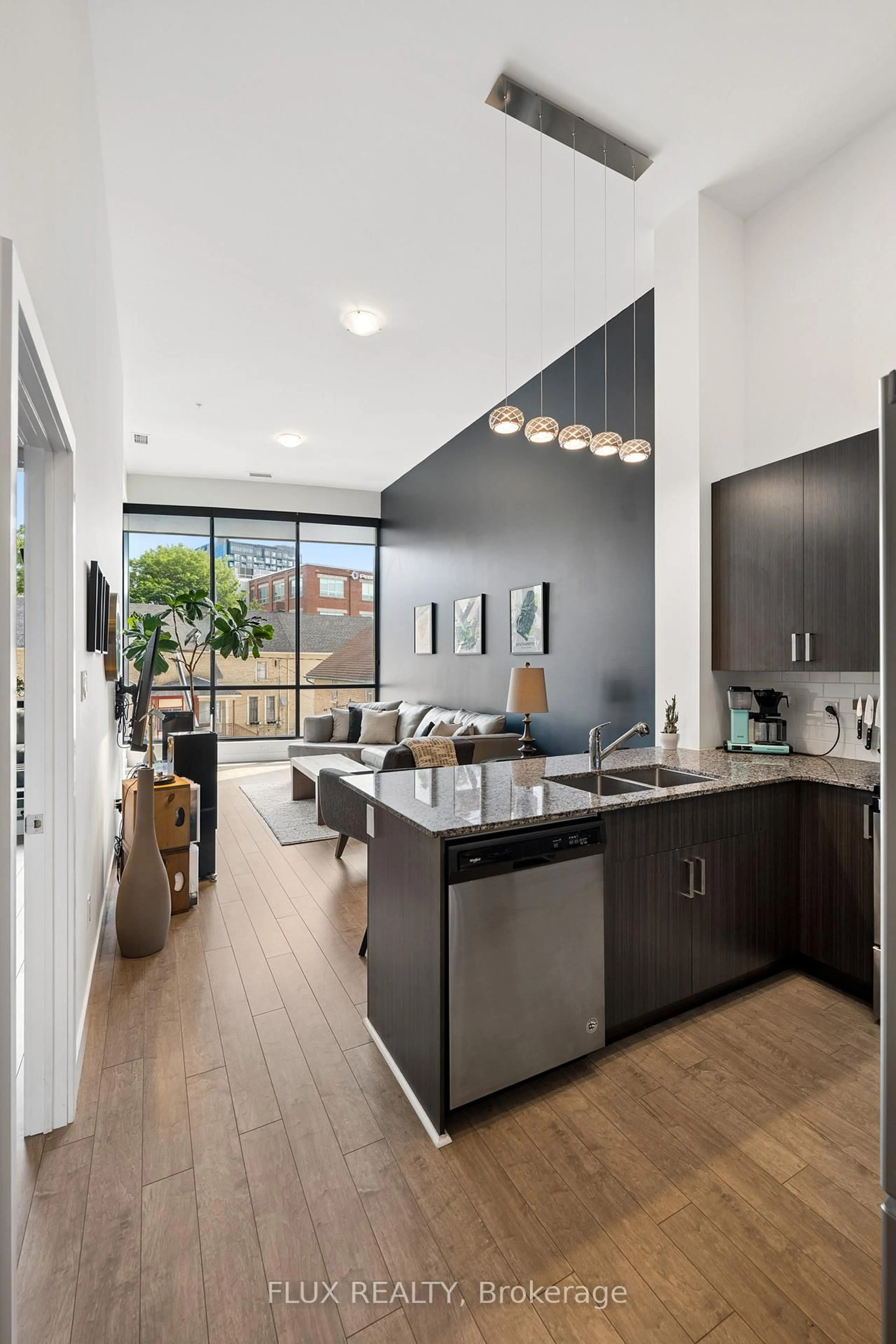 Open concept kitchen, unknown for 100 Garment St #201, Kitchener Ontario N2G 0C3