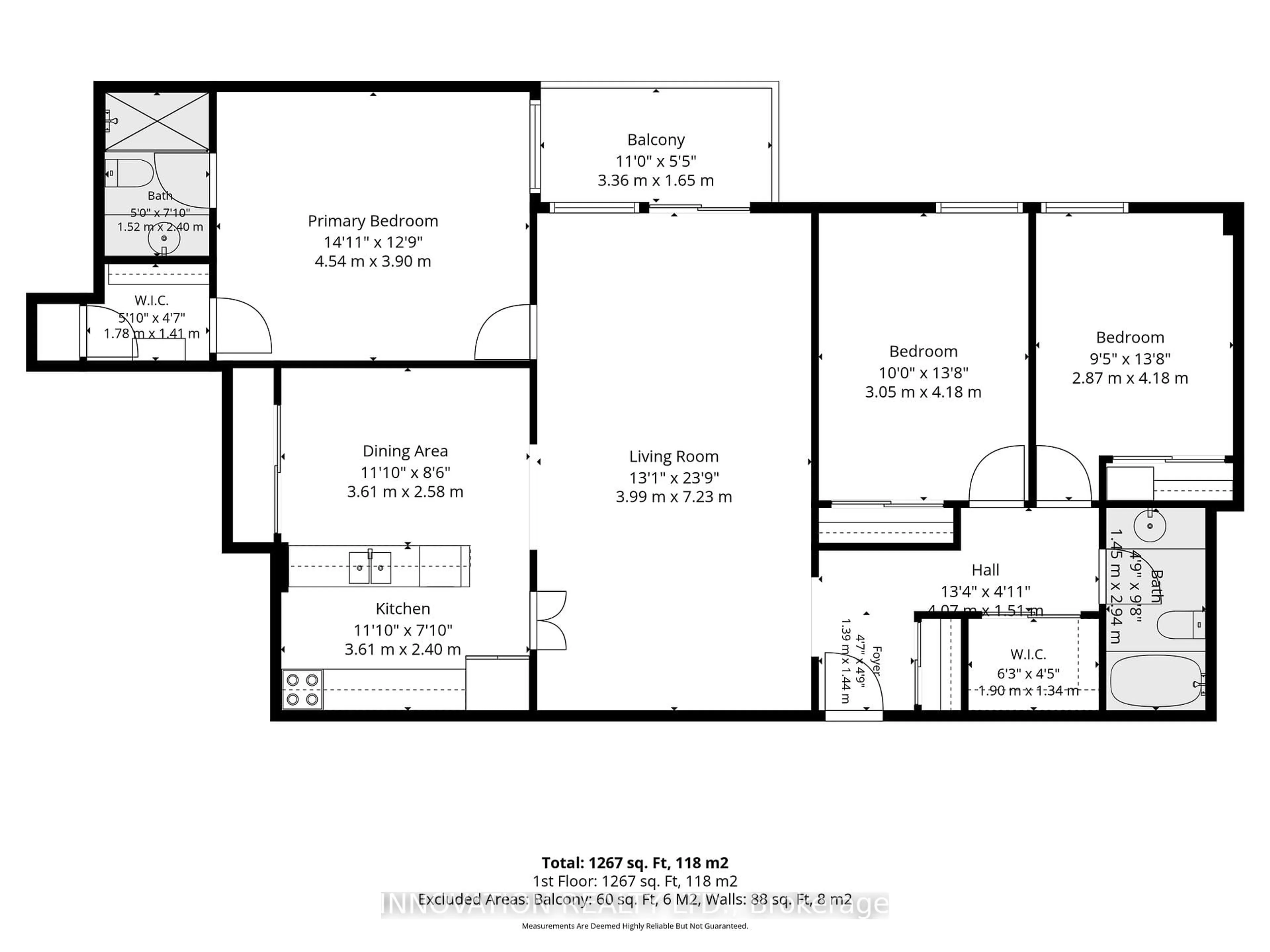 Floor plan for 1485 Baseline Rd #705, Ottawa Ontario K2C 3L8