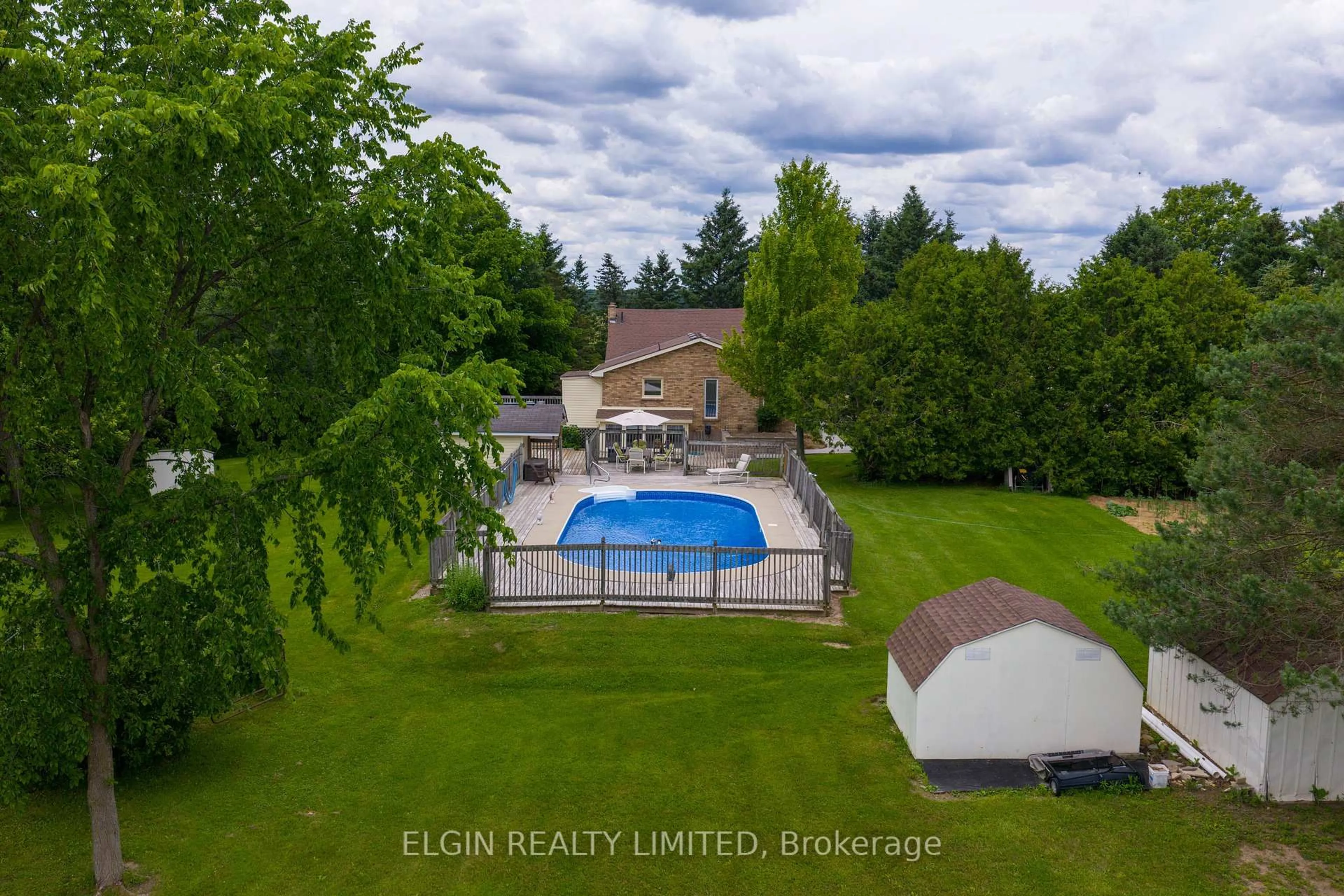 A pic from outside/outdoor area/front of a property/back of a property/a pic from drone, water/lake/river/ocean view for 34959 THIRD Lin Third Line, Southwold Ontario N0L 2G0