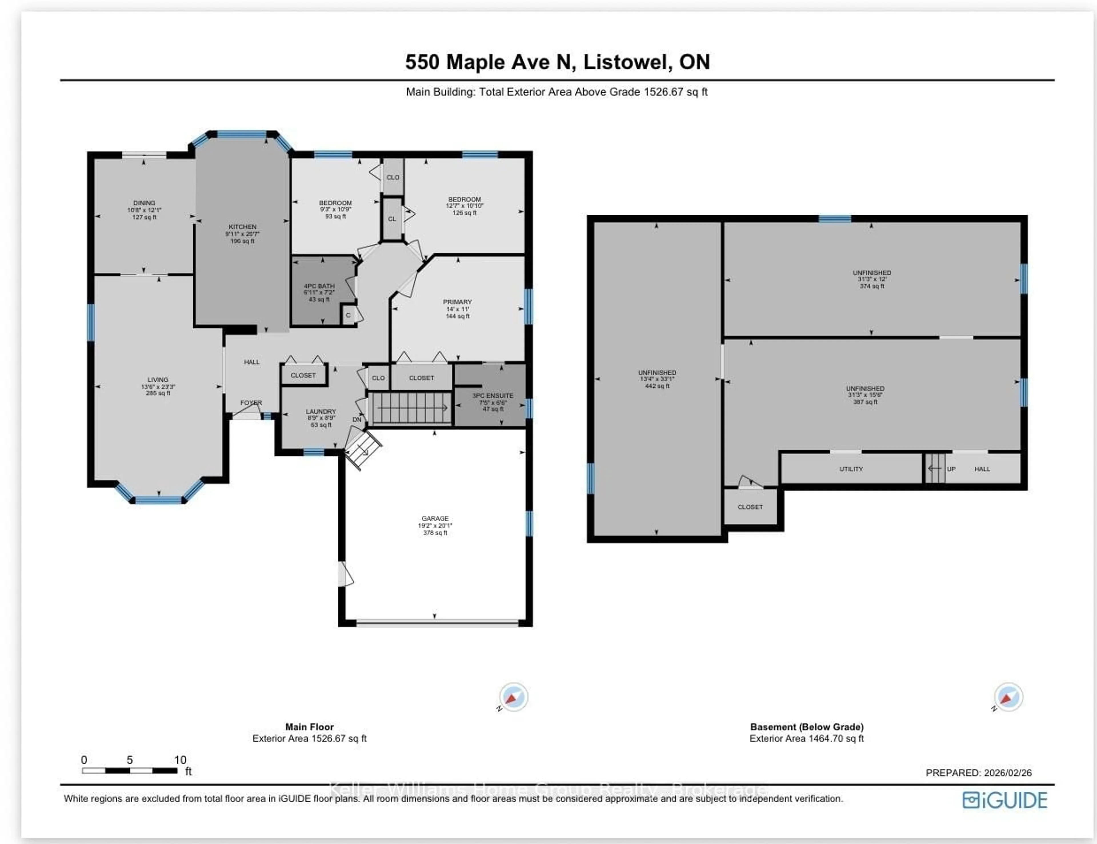 Floor plan for 550 MAPLE Ave, North Perth Ontario N4W 3G5