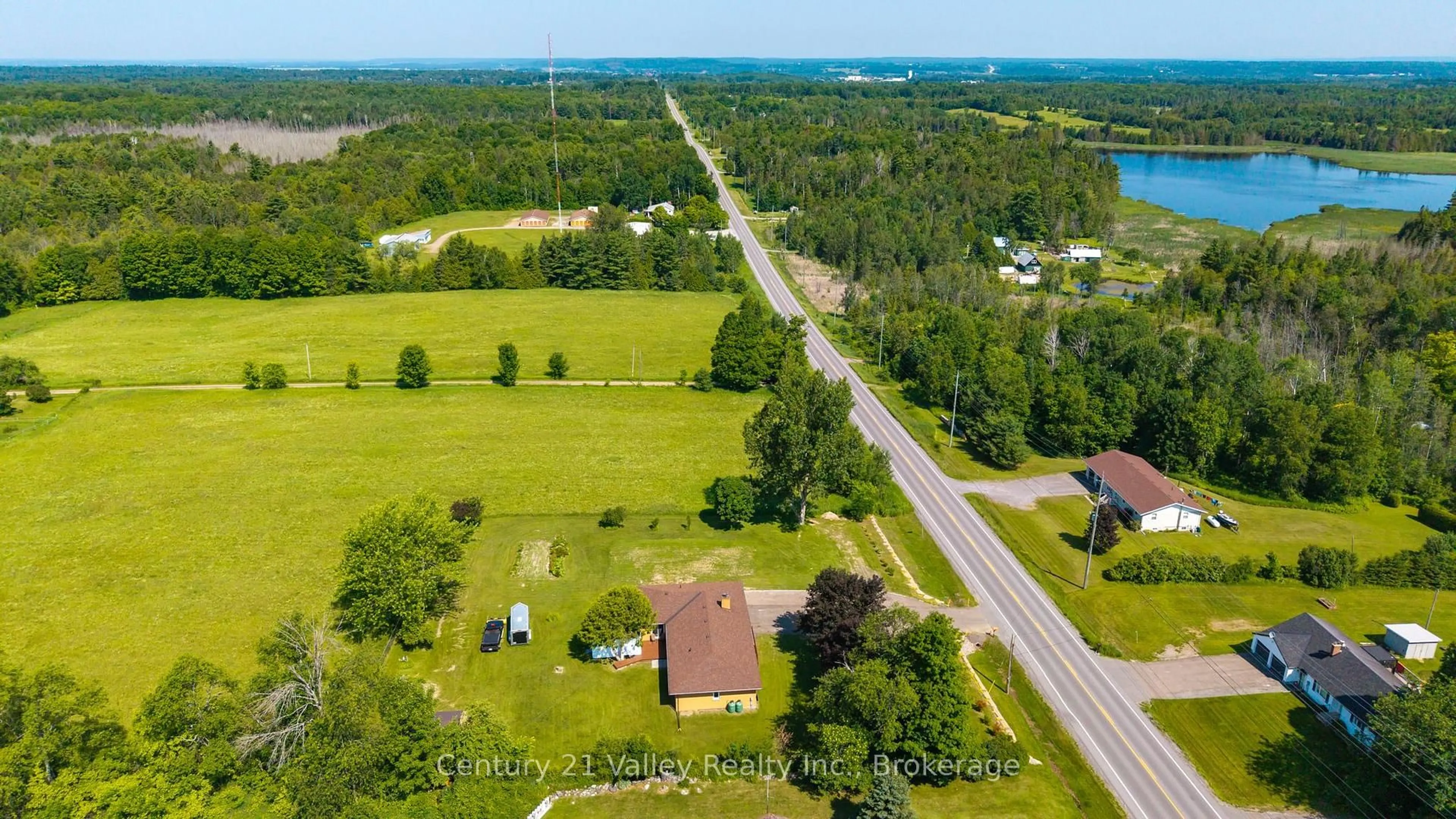 A pic from outside/outdoor area/front of a property/back of a property/a pic from drone, water/lake/river/ocean view for 2935 Burnstown Rd, Renfrew Ontario K7V 3Z4