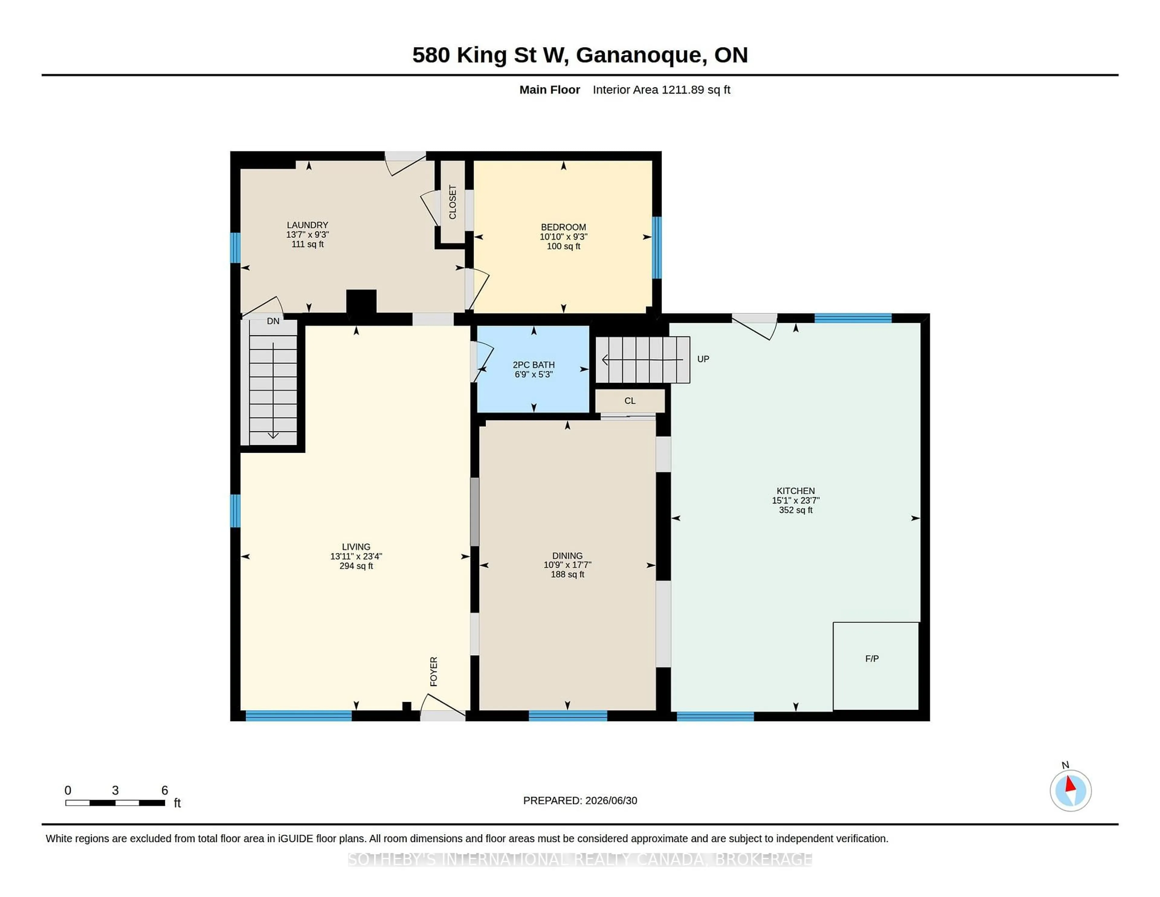 Floor plan for 580 King St, Gananoque Ontario K7G 2H1