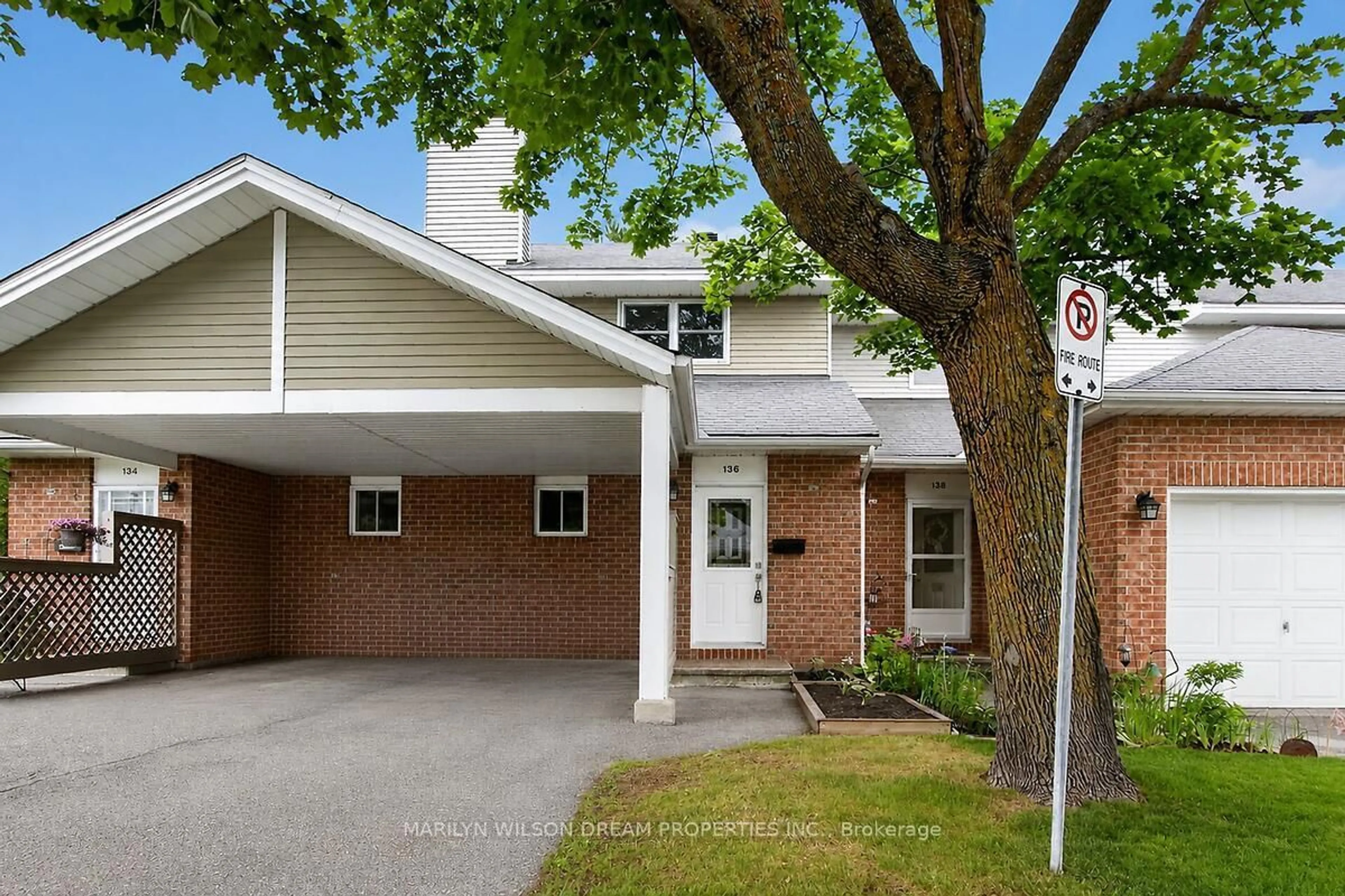 Home with brick exterior material, street for 136 Bentbrook Cres, Ottawa Ontario K2J 3Y3