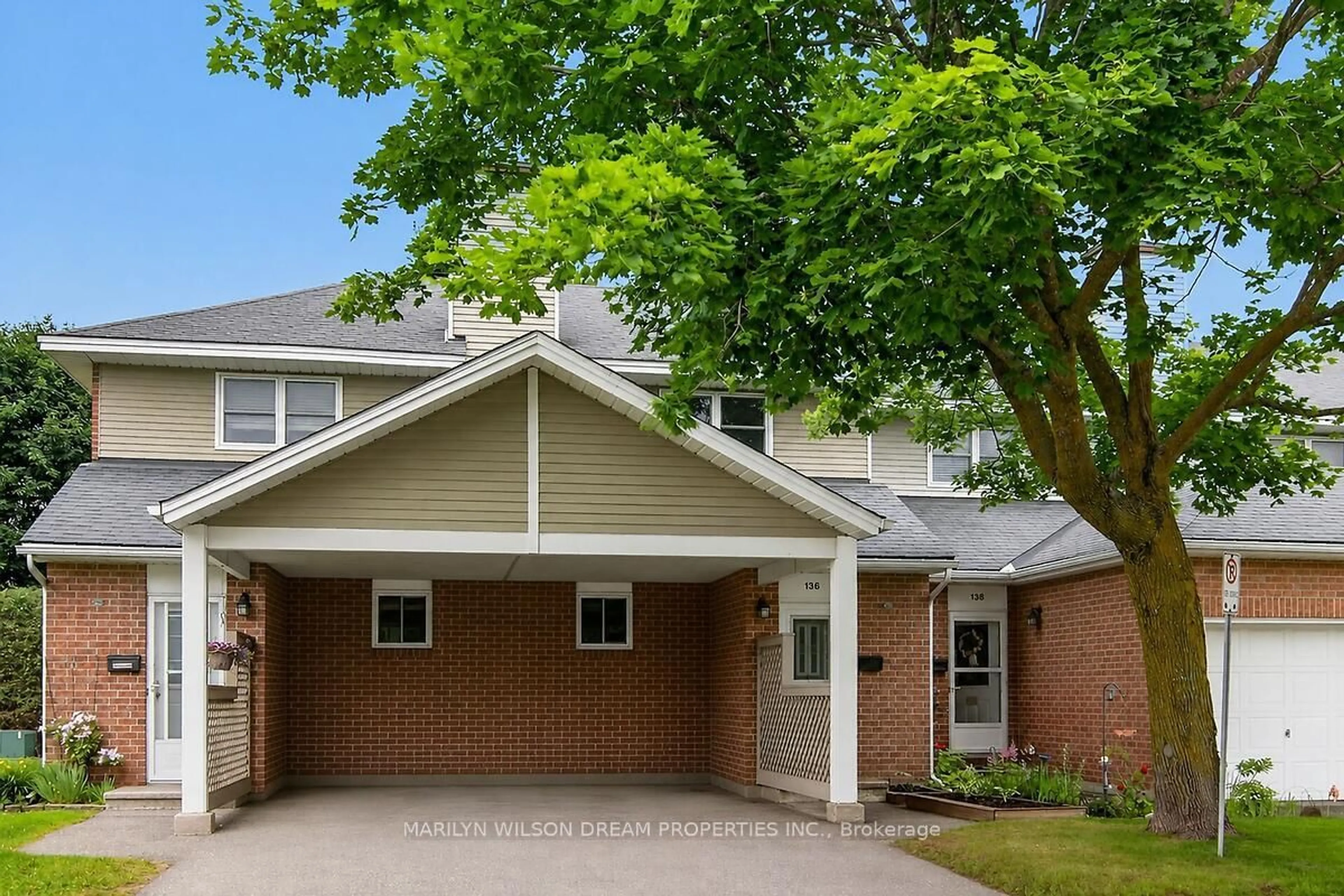Home with brick exterior material, street for 136 Bentbrook Cres, Ottawa Ontario K2J 3Y3
