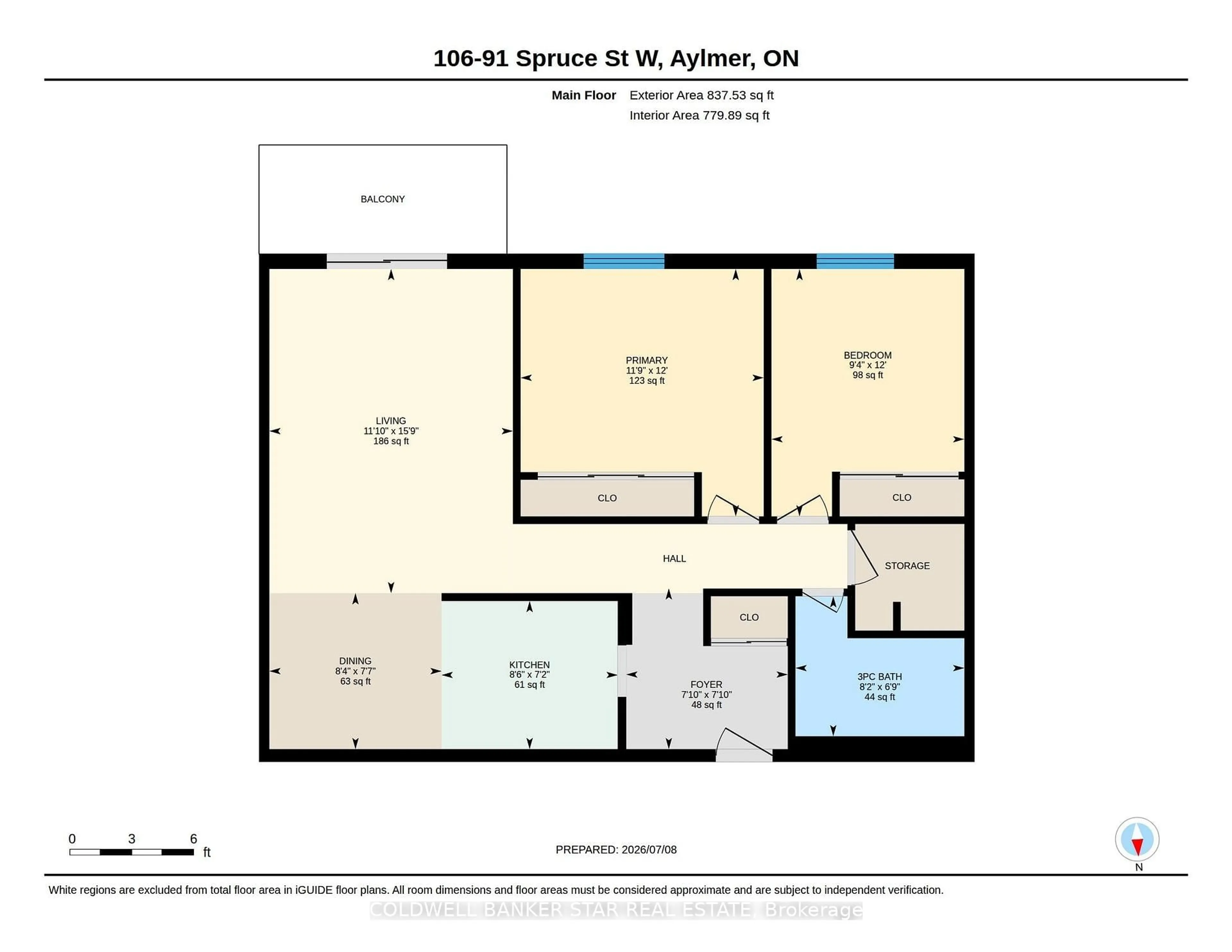 Floor plan for 91 SPRUCE St #106, Aylmer Ontario N5H 1B4