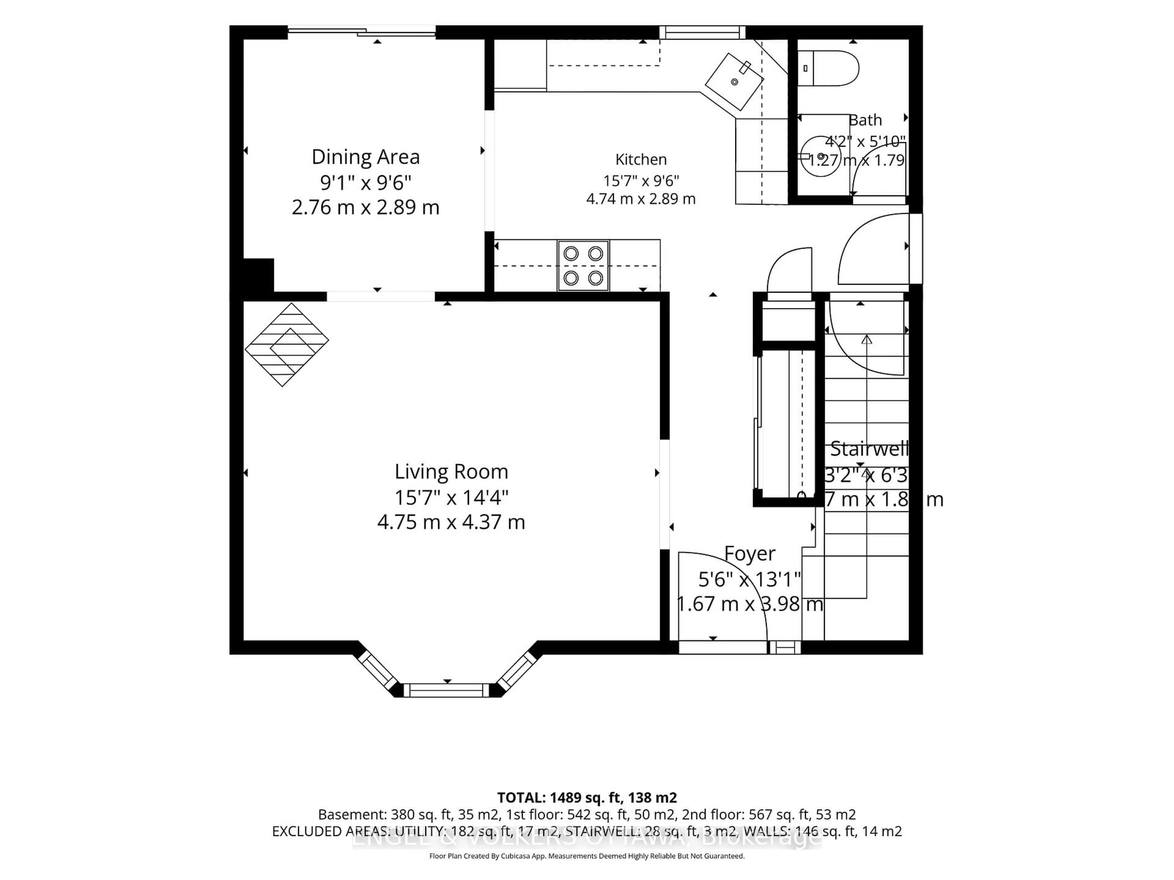 Floor plan for 25 Antler Ave, Ottawa Ontario K2J 1Z4
