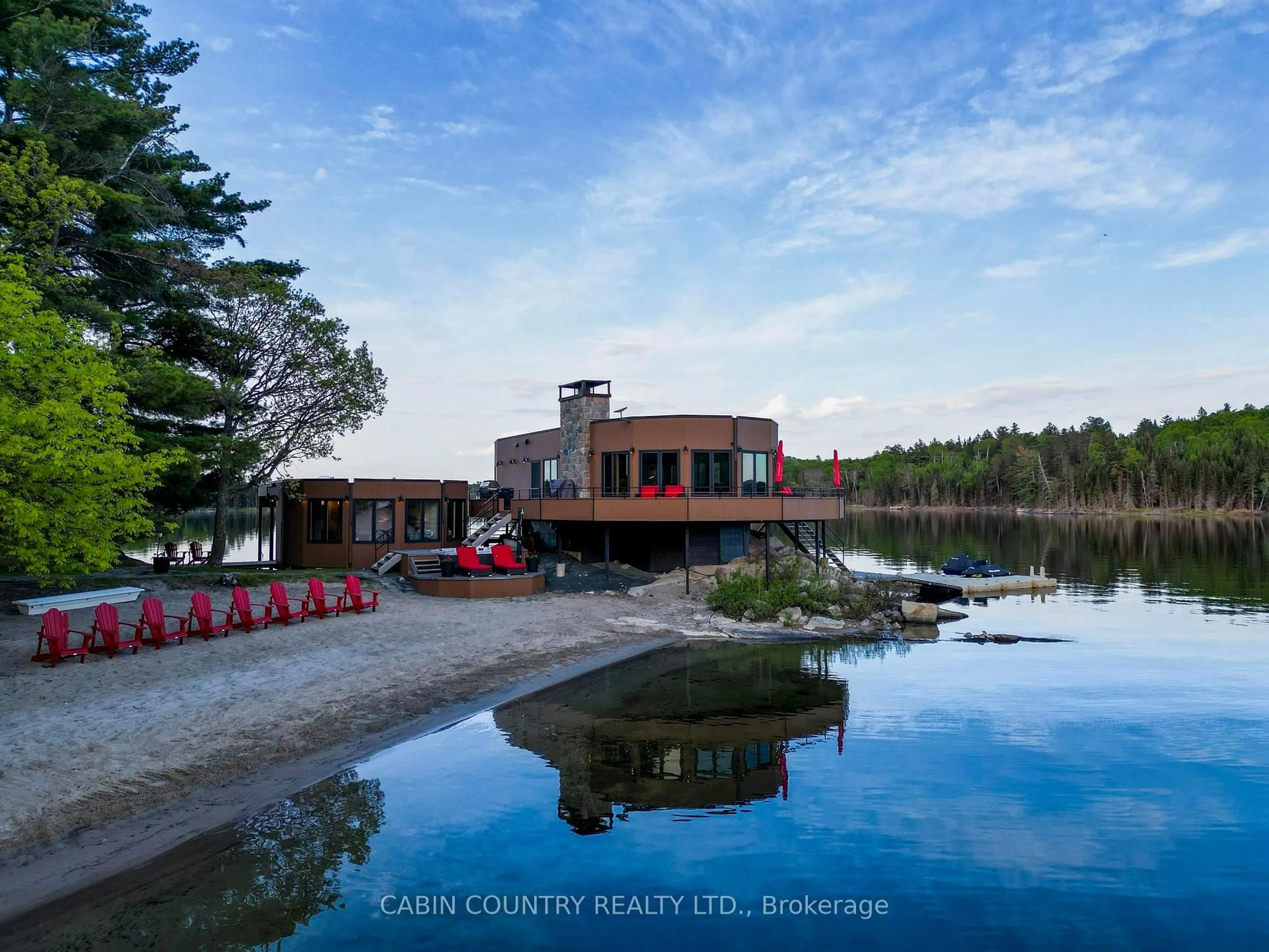 A pic from outside/outdoor area/front of a property/back of a property/a pic from drone, water/lake/river/ocean view for 22 Whitefish Bay, Sioux Narrows-Nestor Falls Ontario P0X 0A4
