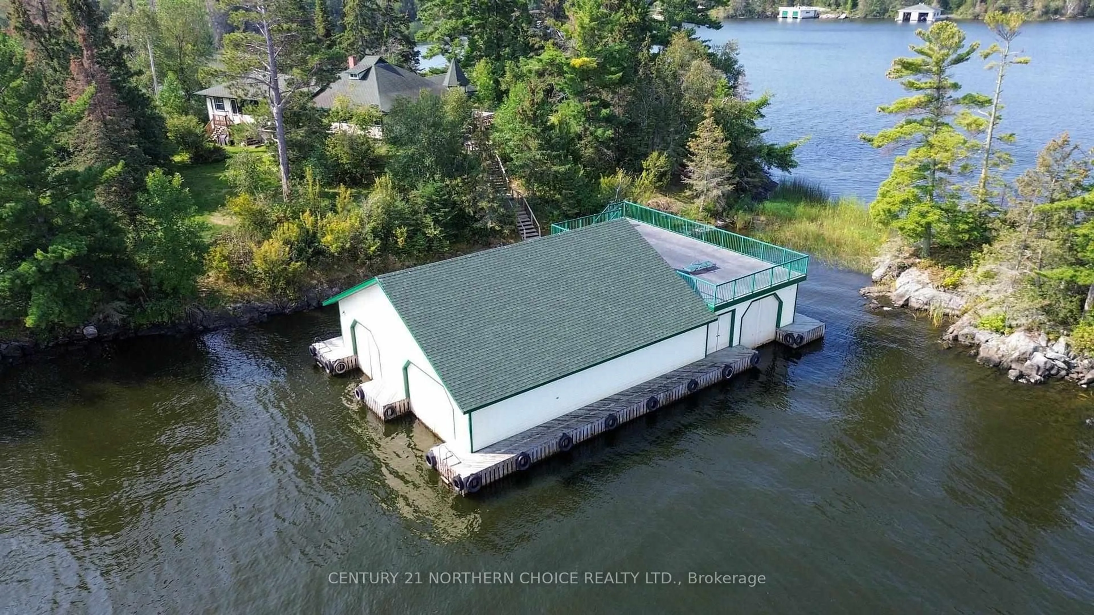 A pic from outside/outdoor area/front of a property/back of a property/a pic from drone, water/lake/river/ocean view for 363P Brightwater Island, Kenora Remote Area Ontario P0X 1C0