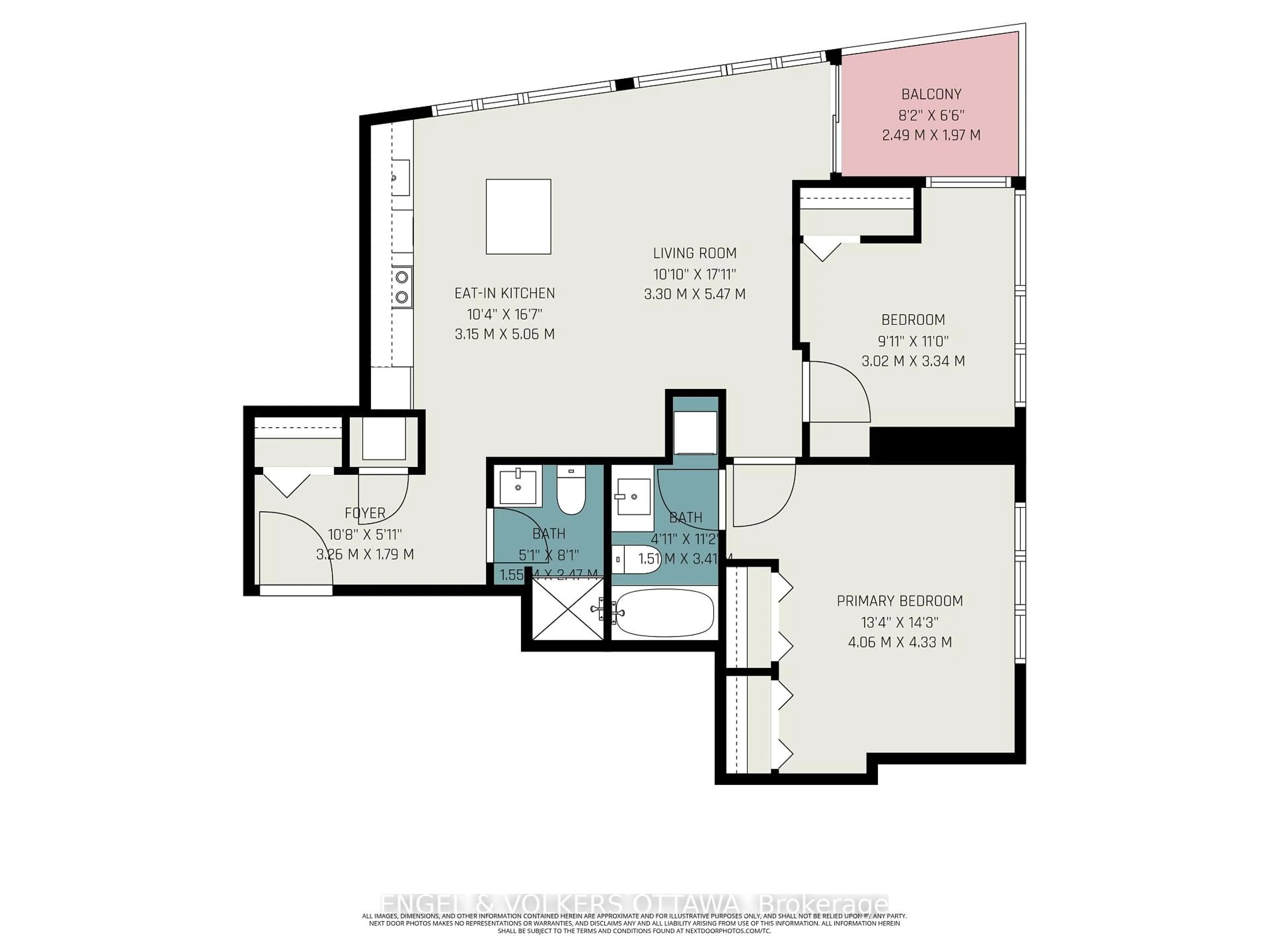 Floor plan for 179 Metcalfe St #701, Ottawa Ontario K2P 0W1