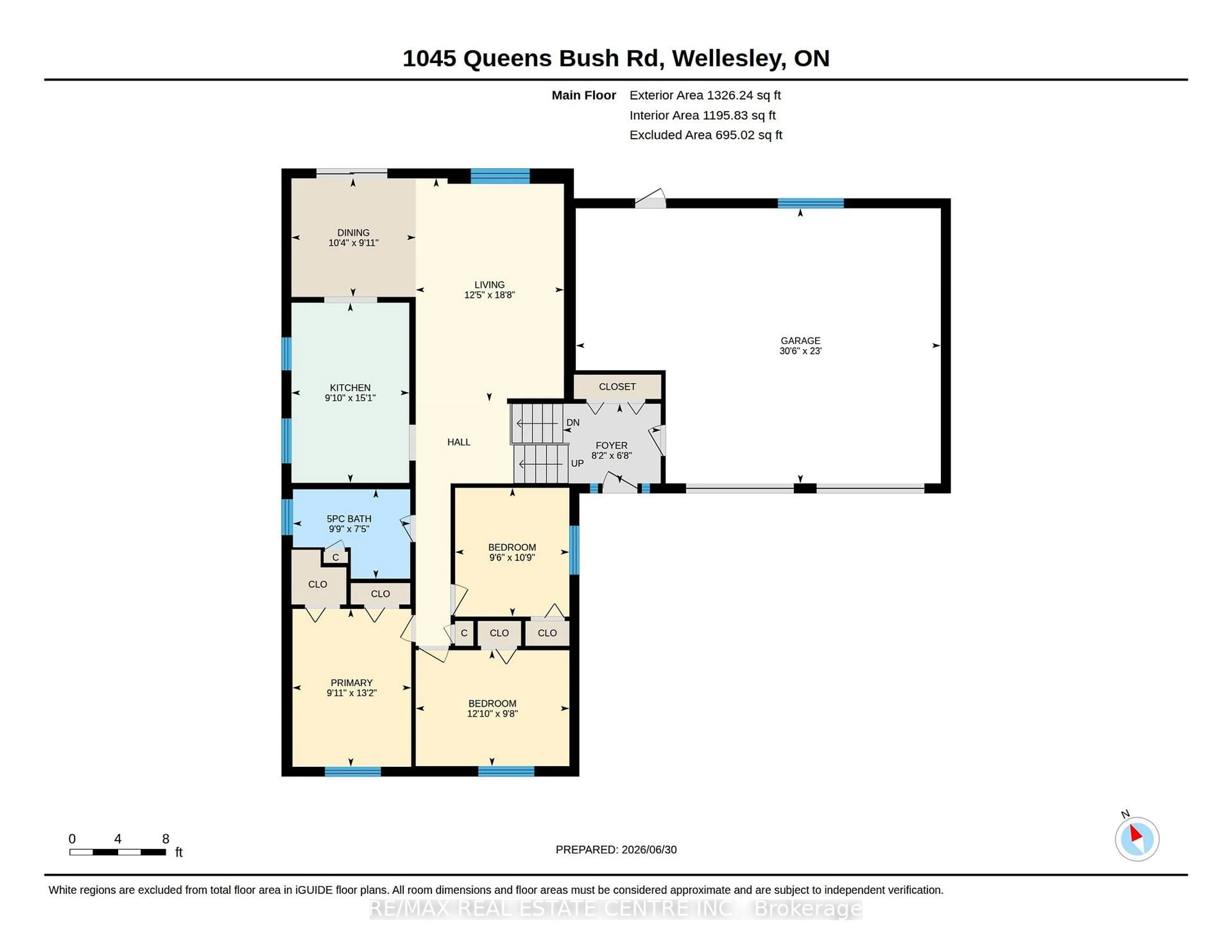 Floor plan for 1045 Queens Bush Rd, Wellesley Ontario N0B 2T0