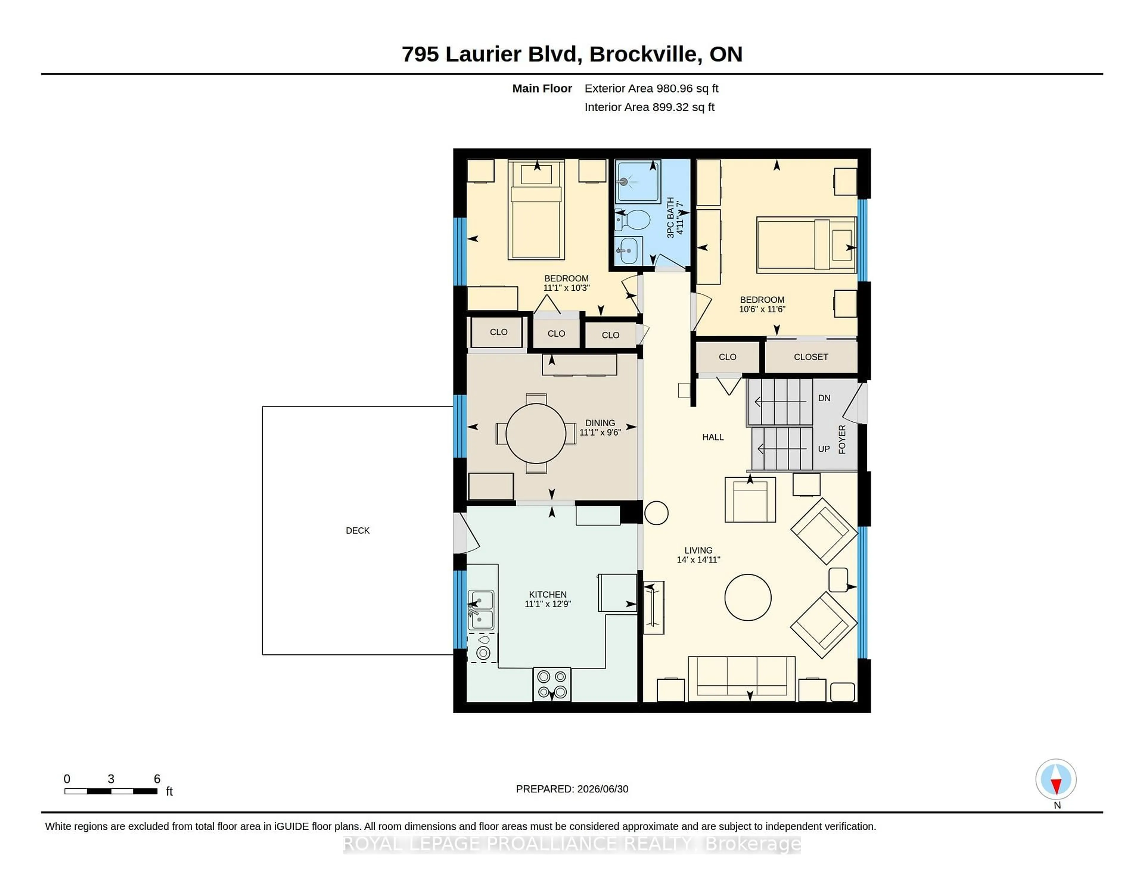 Floor plan for 795 Laurier Blvd, Brockville Ontario K6V 5Z5