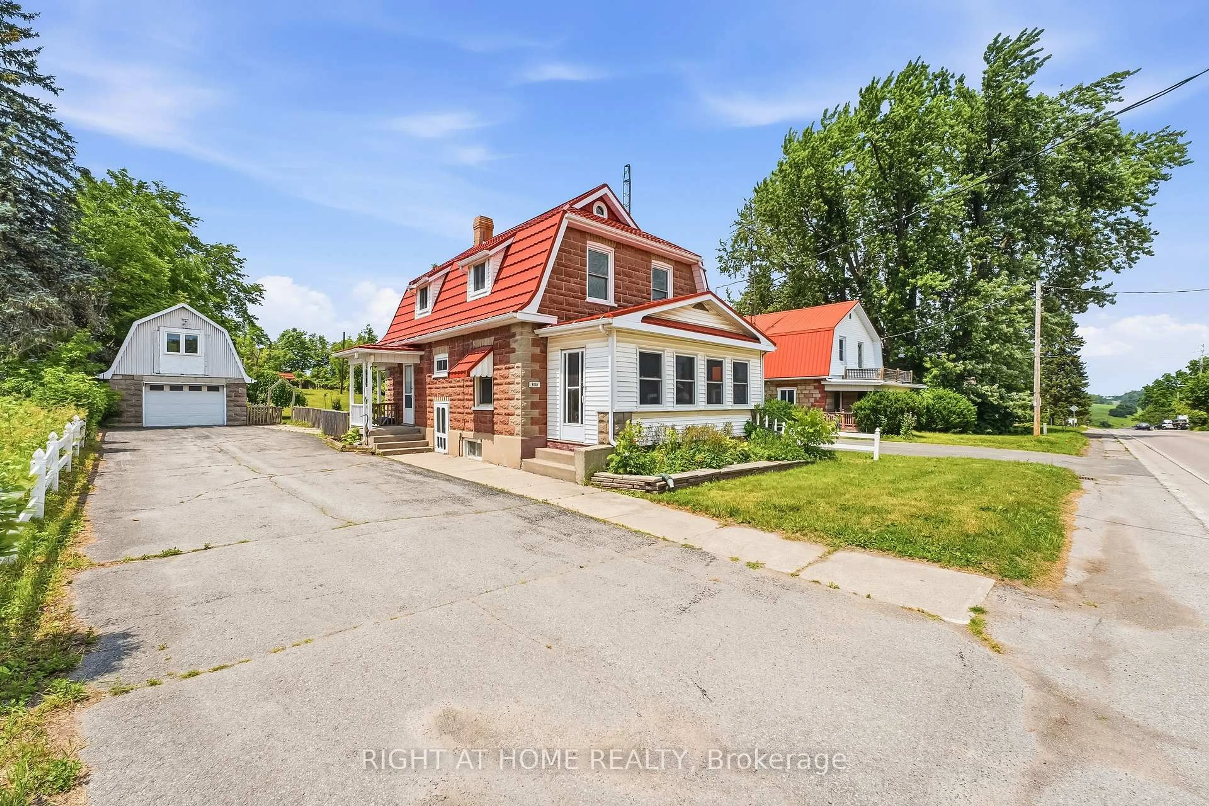 A pic from outside/outdoor area/front of a property/back of a property/a pic from drone, street for 9140 County Rd 45, Alnwick/Haldimand Ontario K0K 2X0