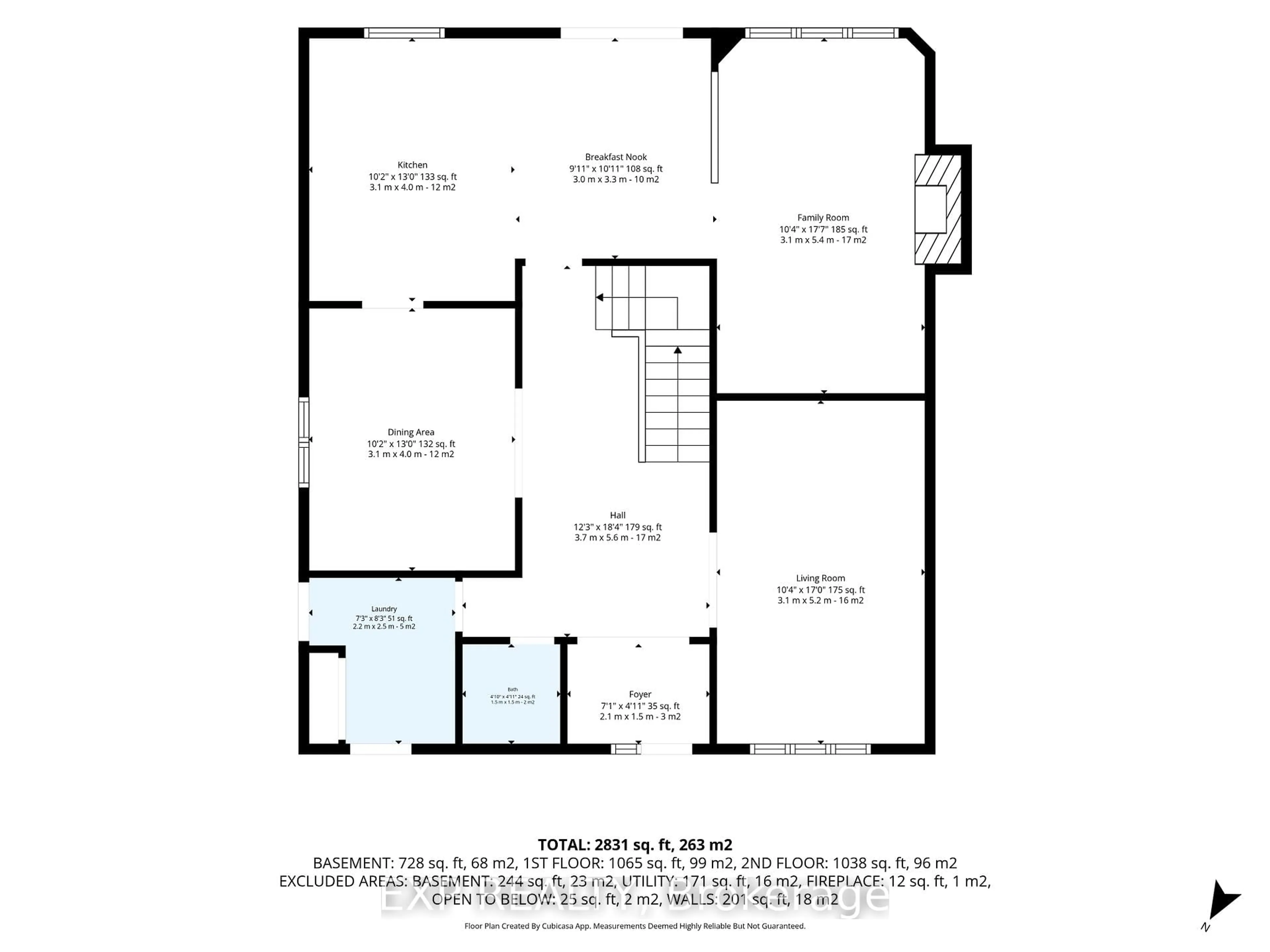Floor plan for 40 Newborough Cres, Ottawa Ontario K2G 6A5