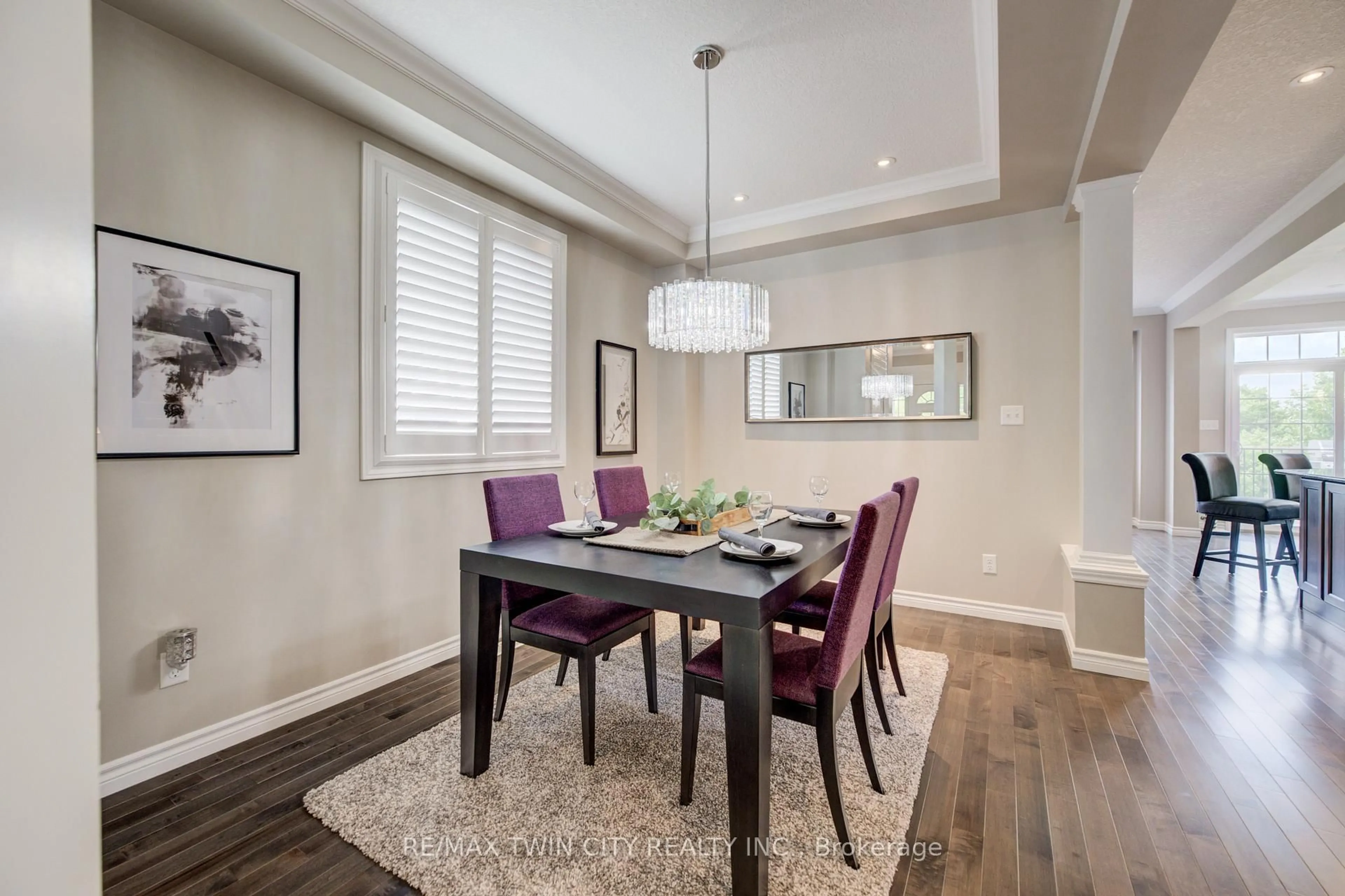 Dining room, wood/laminate floor for 99 Stillwater St, Waterloo Ontario N2A 0J1