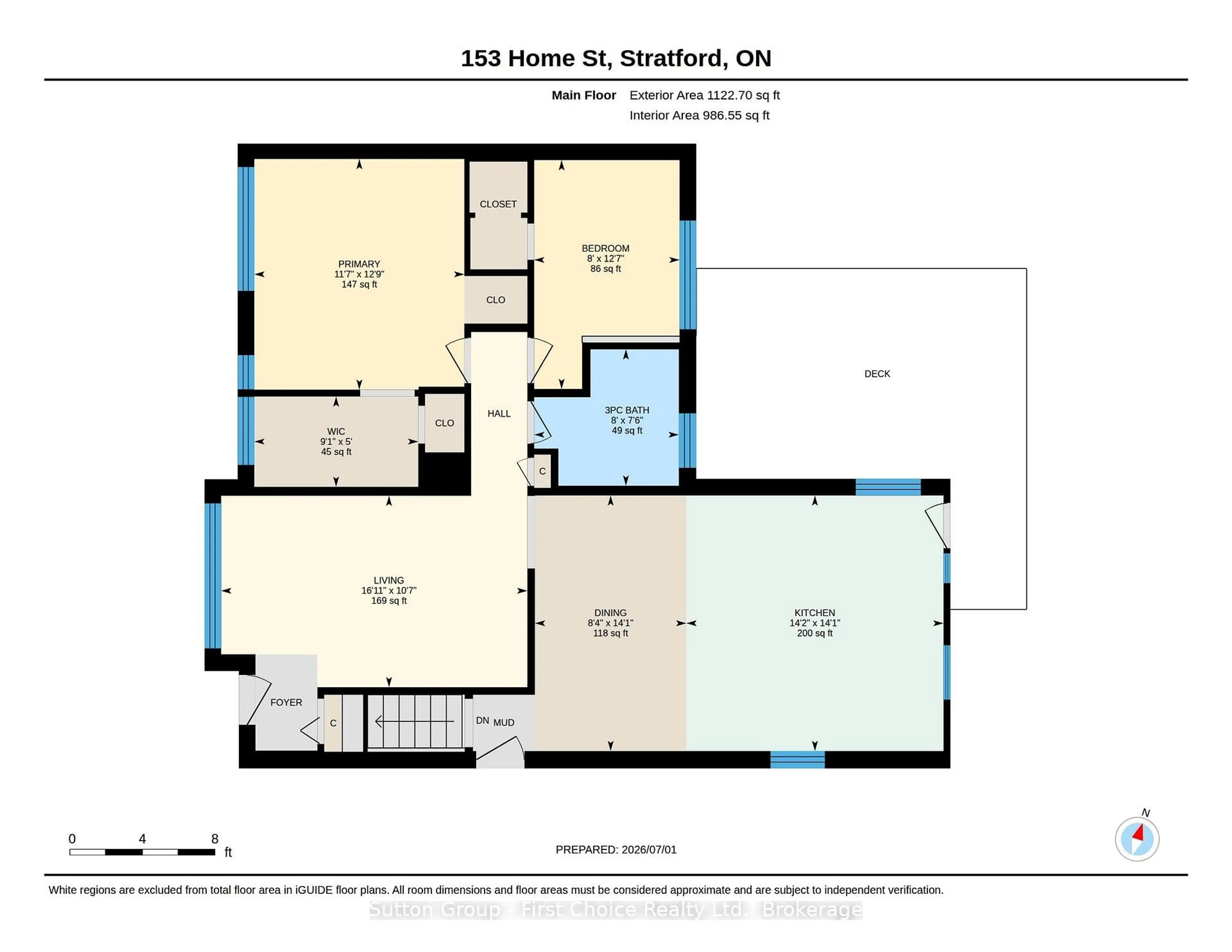 Floor plan for 153 Home St, Stratford Ontario N5A 2A2
