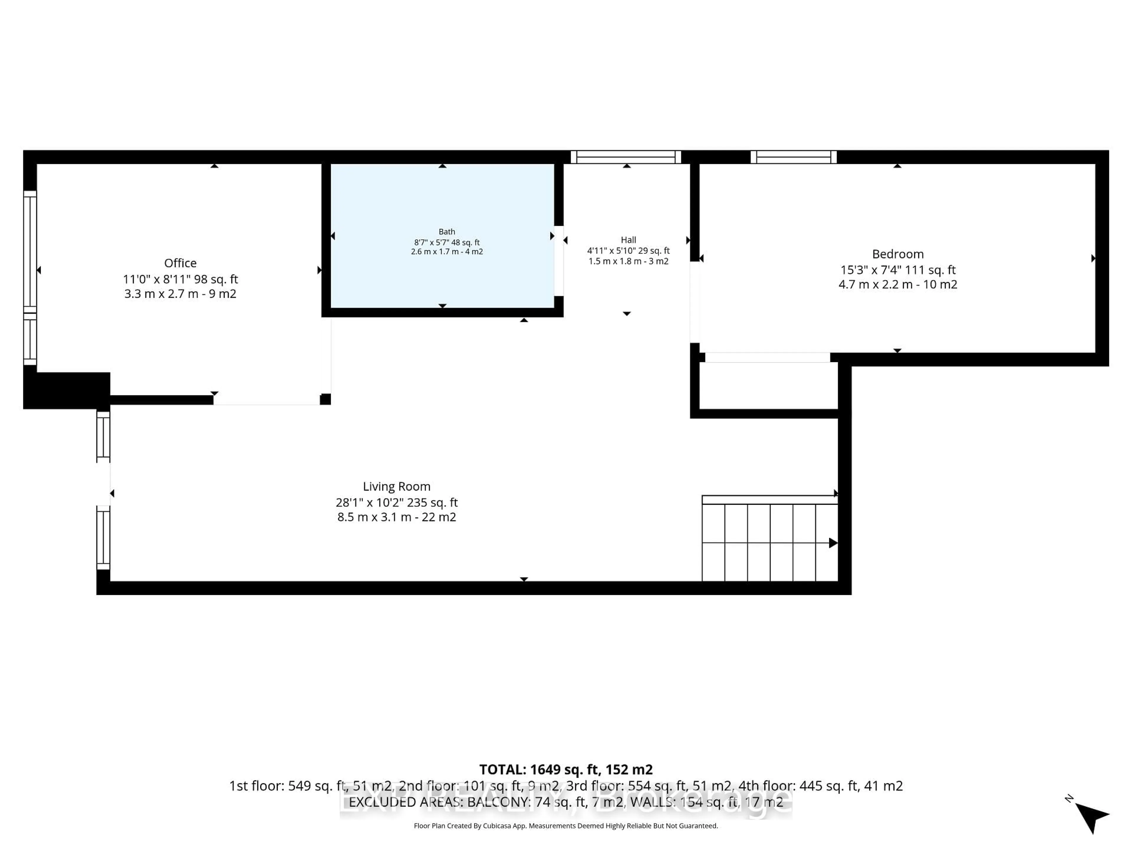 Floor plan for 432 Sparks St, Ottawa Ontario K1R 0B3