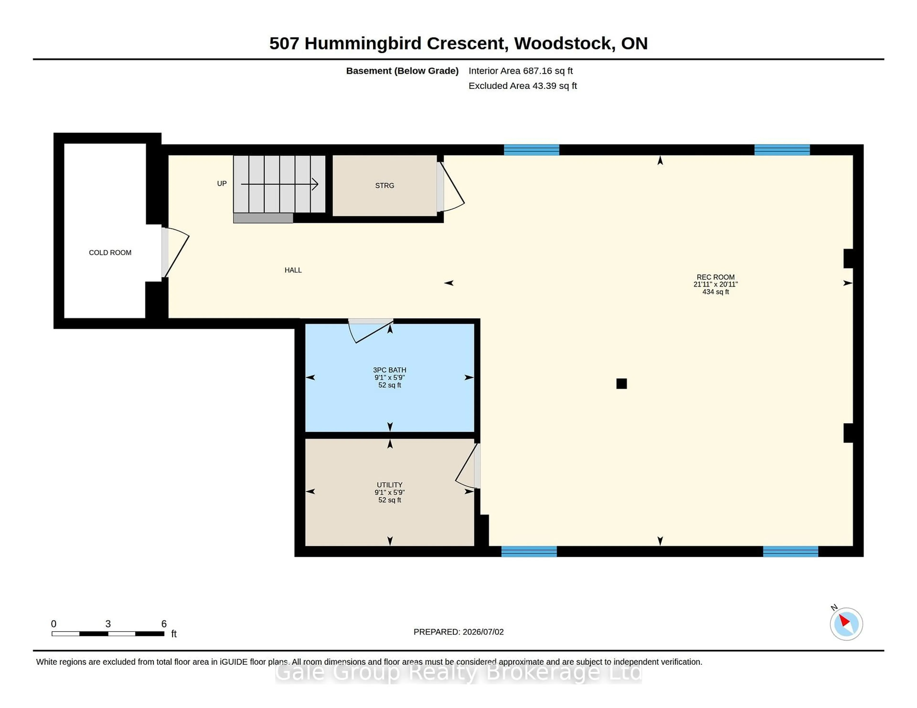 Floor plan for 507 HUMMINGBIRD Cres, Woodstock Ontario N4T 1V9
