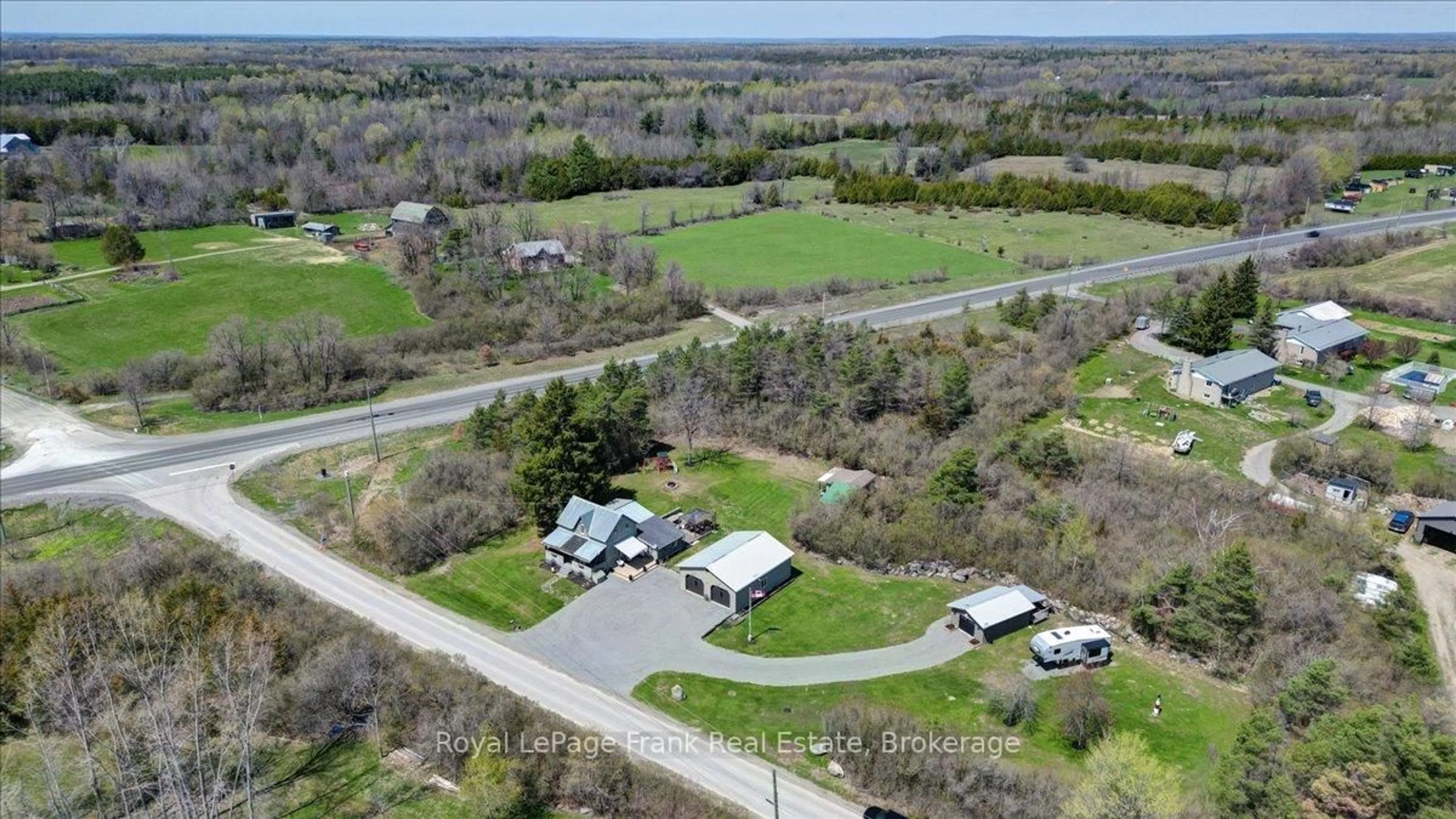 A pic from outside/outdoor area/front of a property/back of a property/a pic from drone, street for 767 Ray Rd, Madoc Ontario K0K 2K0