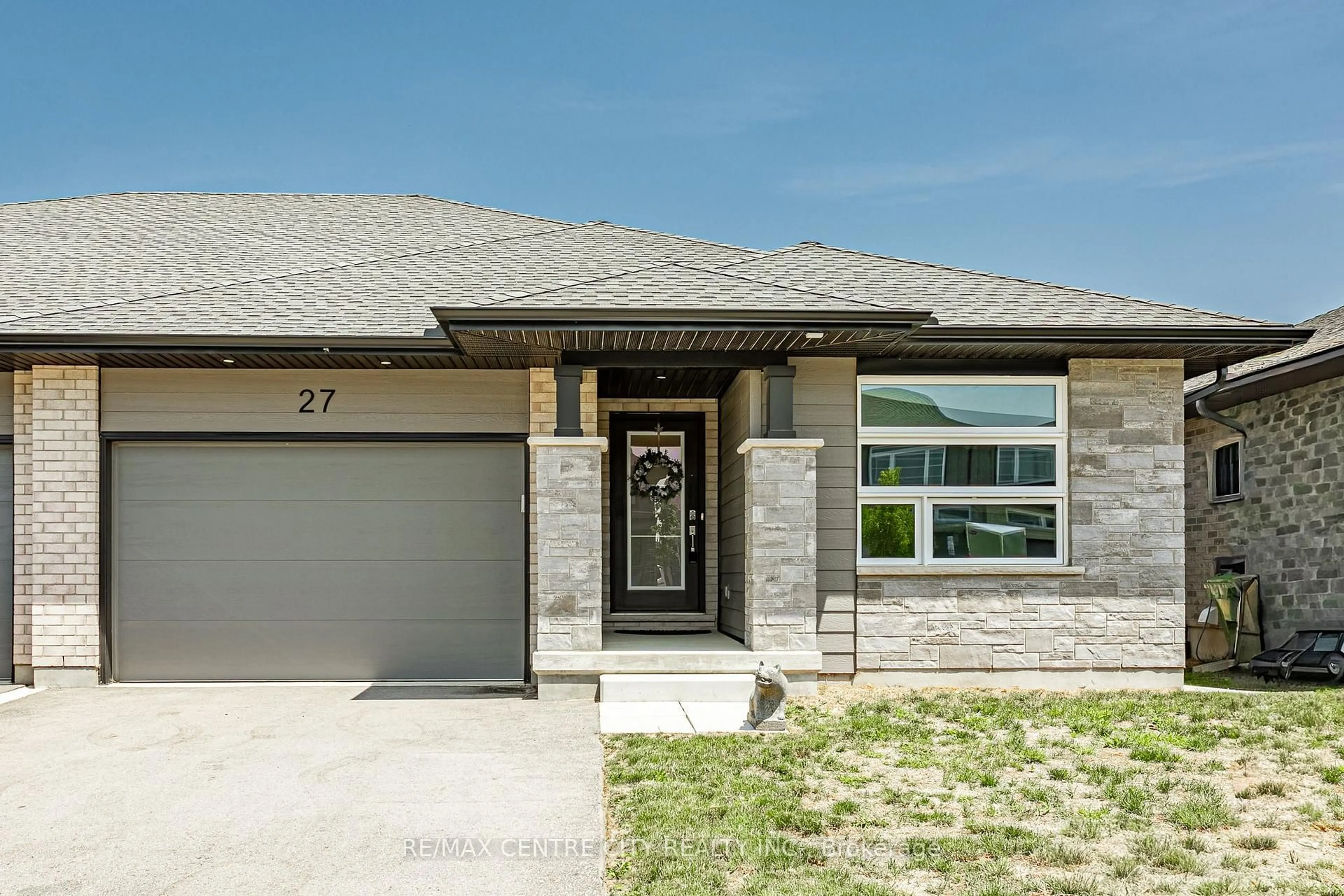 Home with brick exterior material, street for 27 Silverleaf Path, St. Thomas Ontario N5R 0N6