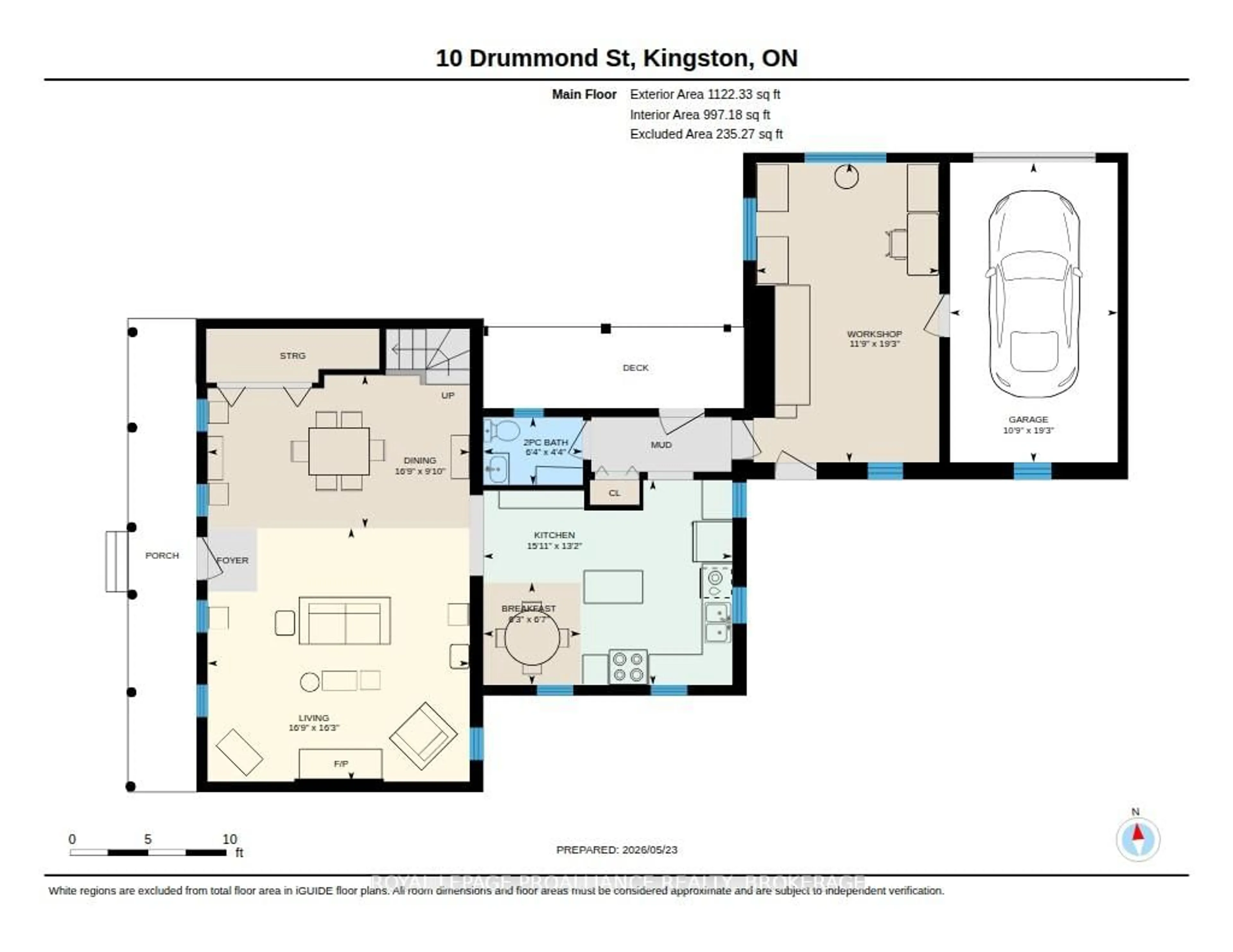Floor plan for 10 Drummond St, Kingston Ontario K7K 5R9