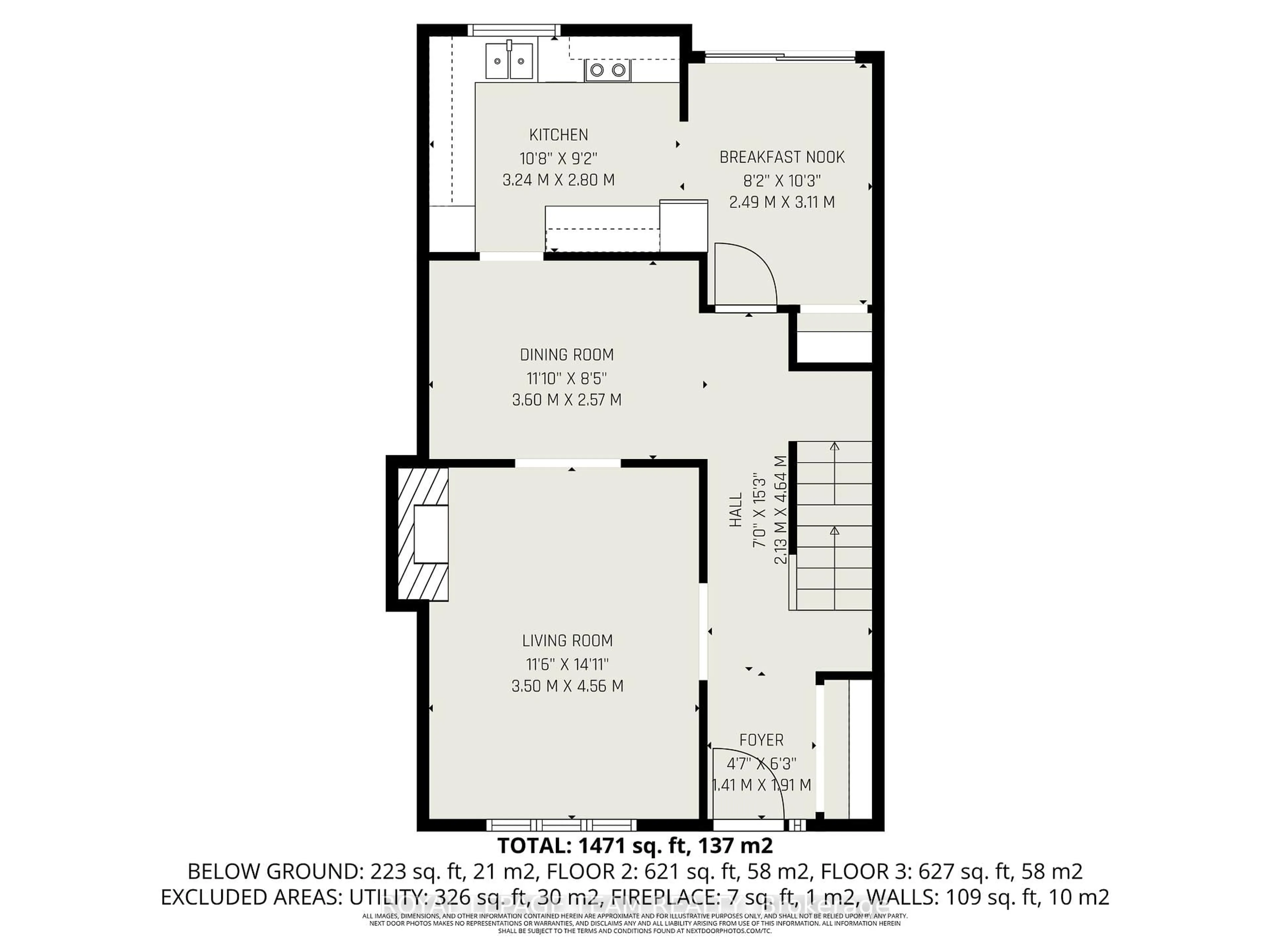 Floor plan for 440 Kintyre Private, Ottawa Ontario K2C 3M9