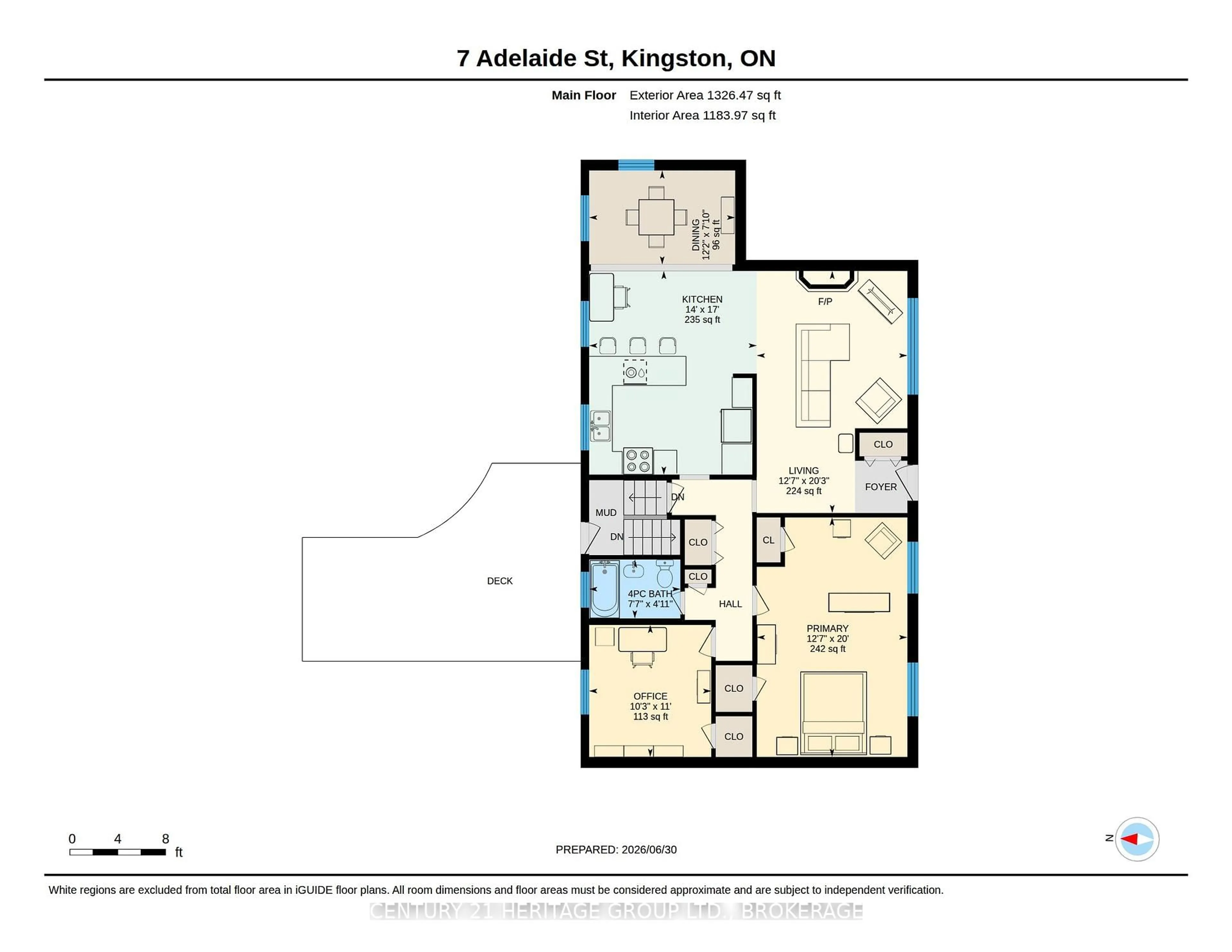 Floor plan for 7 Adelaide St, Kingston Ontario K7K 1Y3