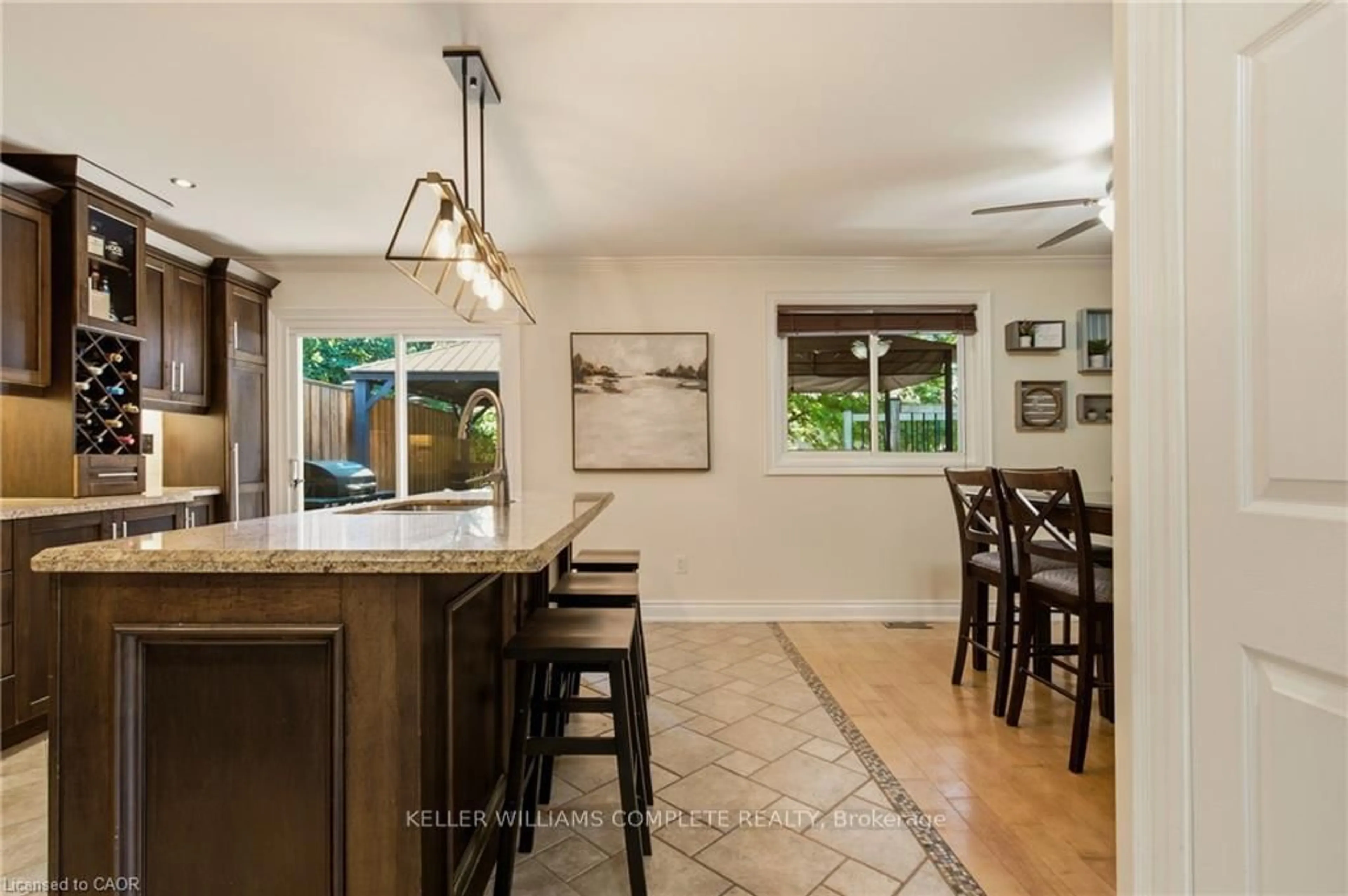 Open concept kitchen, ceramic/tile floor for 80 WENDOVER Dr, Hamilton Ontario L9C 5X5