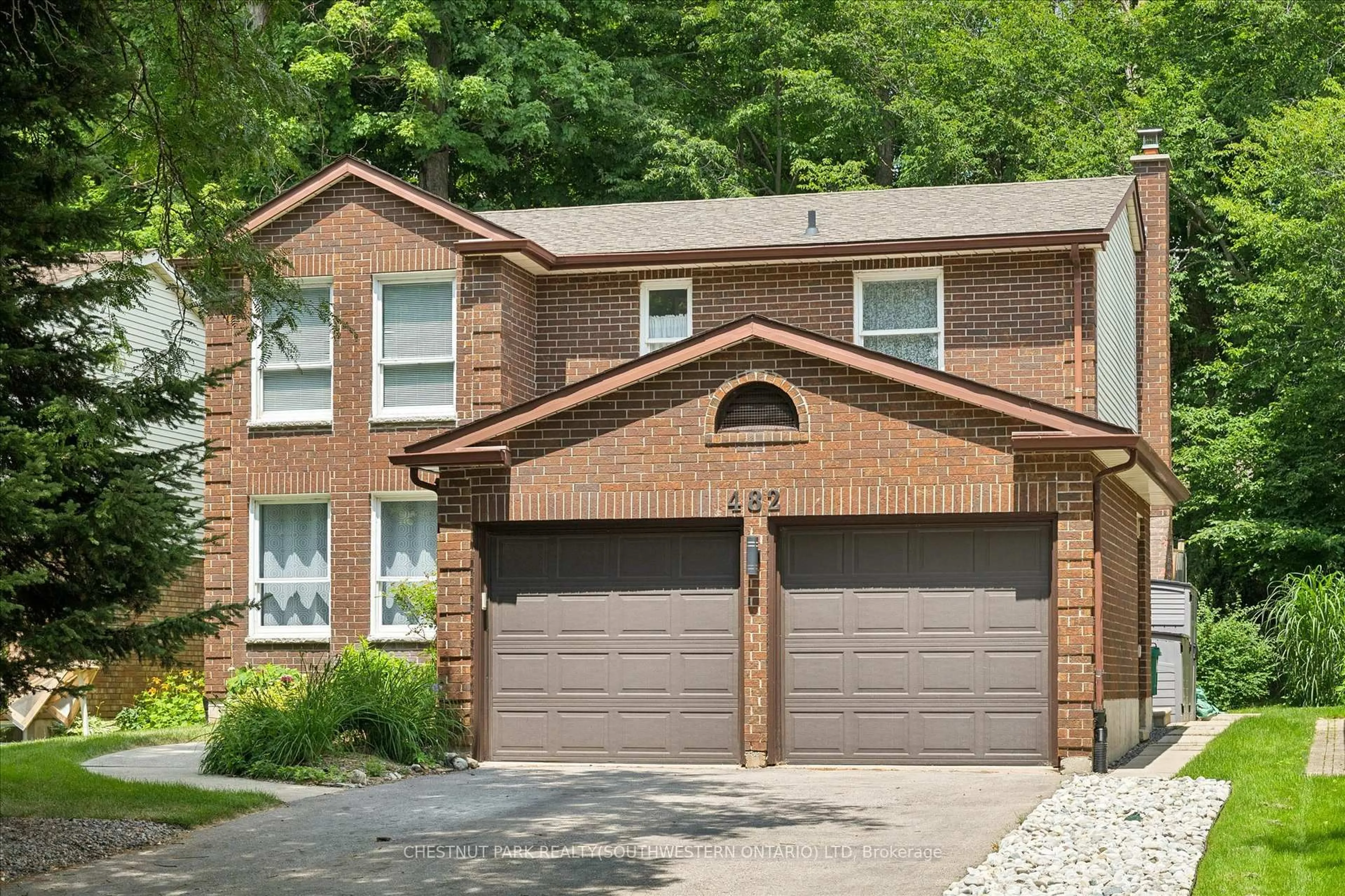 Home with brick exterior material, street for 482 Foxhill Pl, Waterloo Ontario N2T 1X7