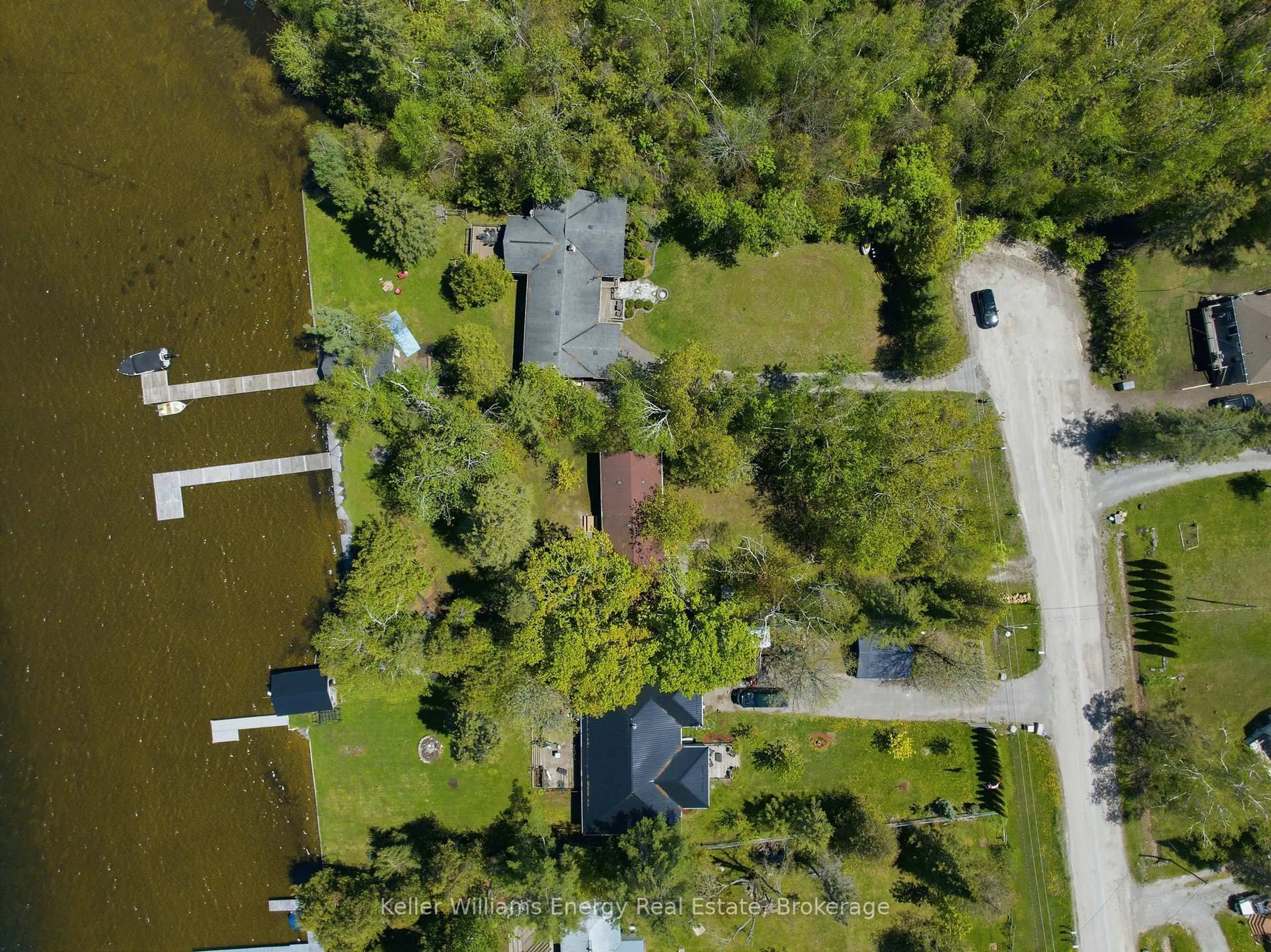 A pic from outside/outdoor area/front of a property/back of a property/a pic from drone, water/lake/river/ocean view for 205 Driftwood Shores Rd, Kawartha Lakes Ontario K0M 2B0