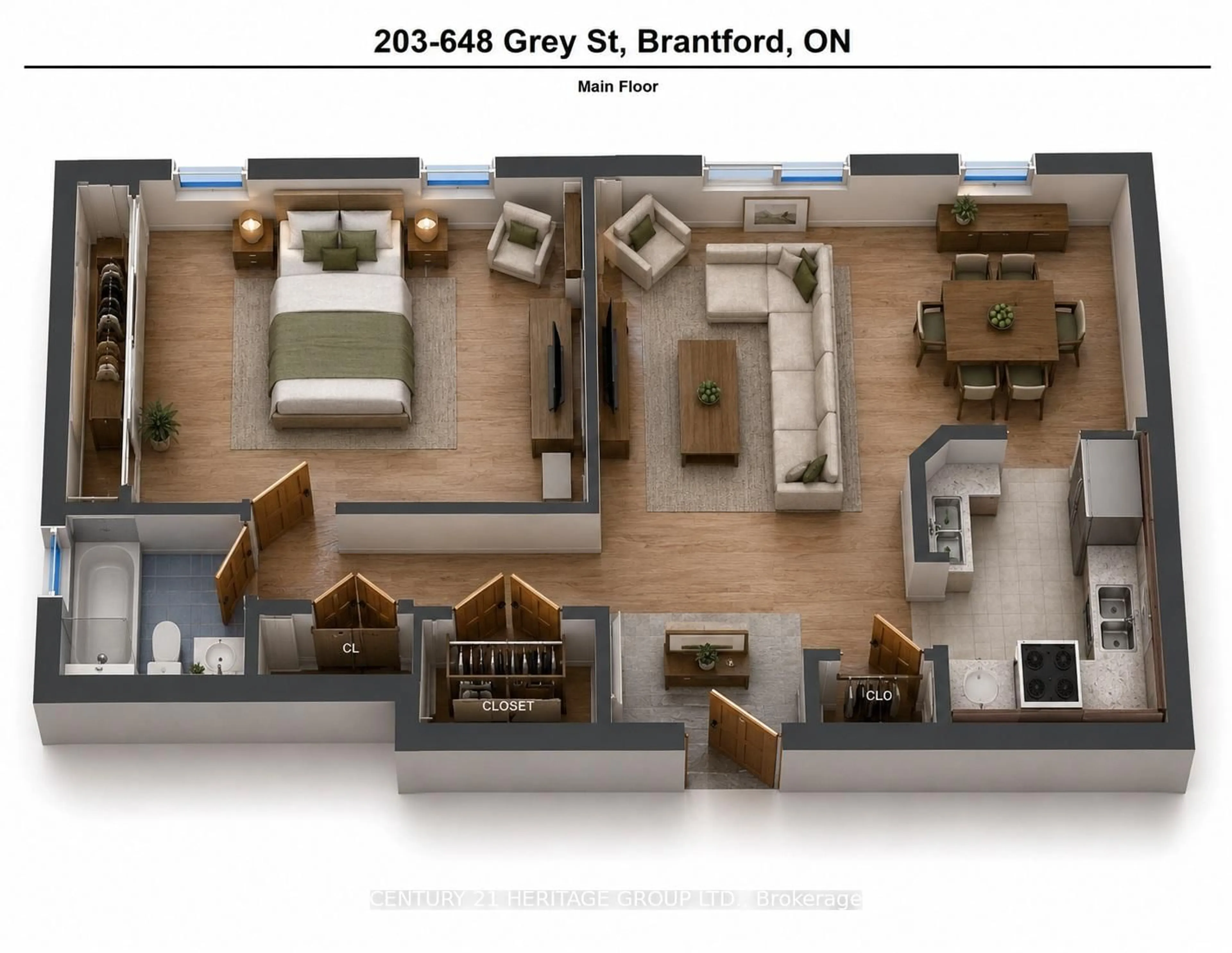 Floor plan for 648 Grey St #203, Brantford Ontario N3S 4Y3