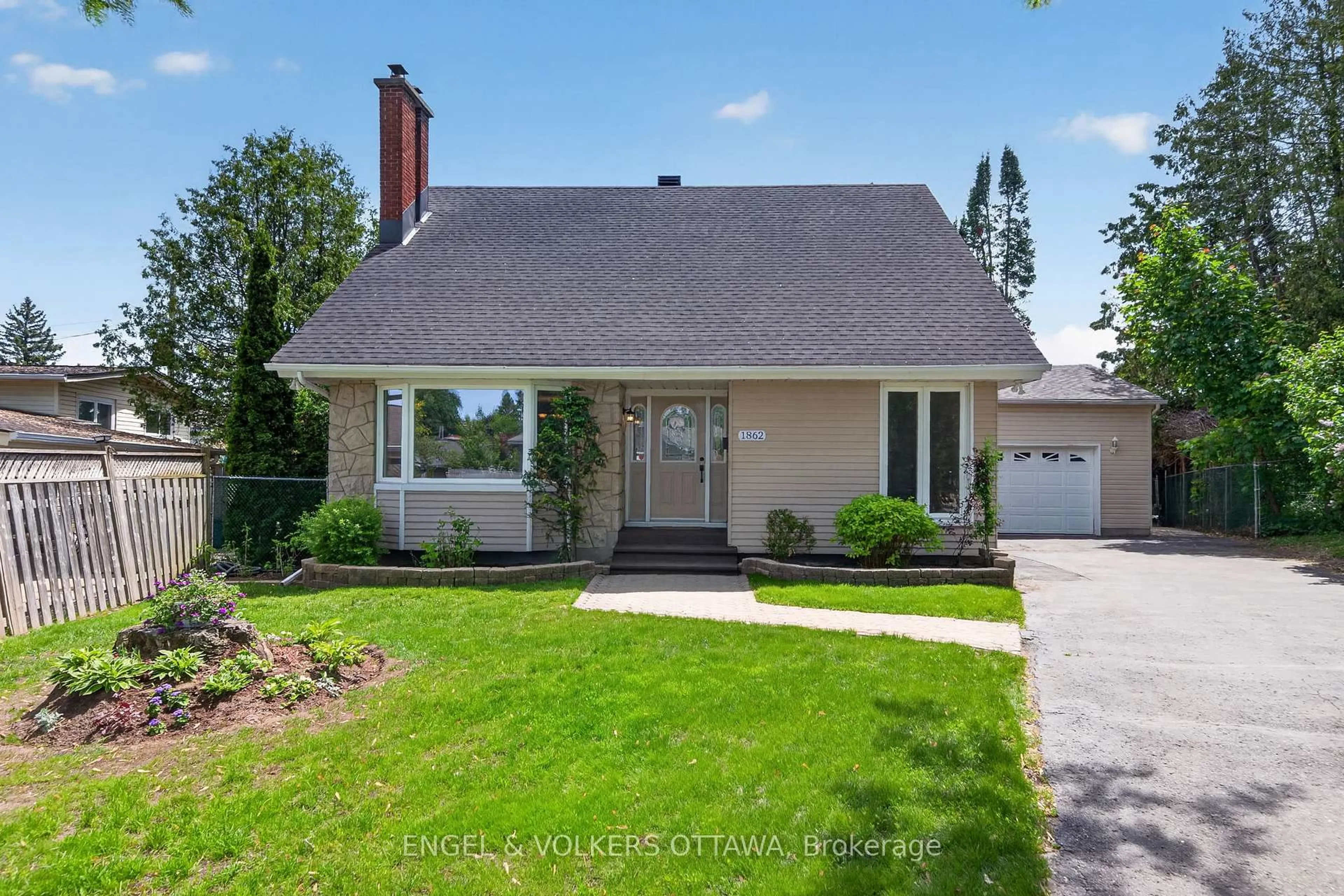 Home with brick exterior material, street for 1862 Sharel Dr, Ottawa Ontario K1H 6W4