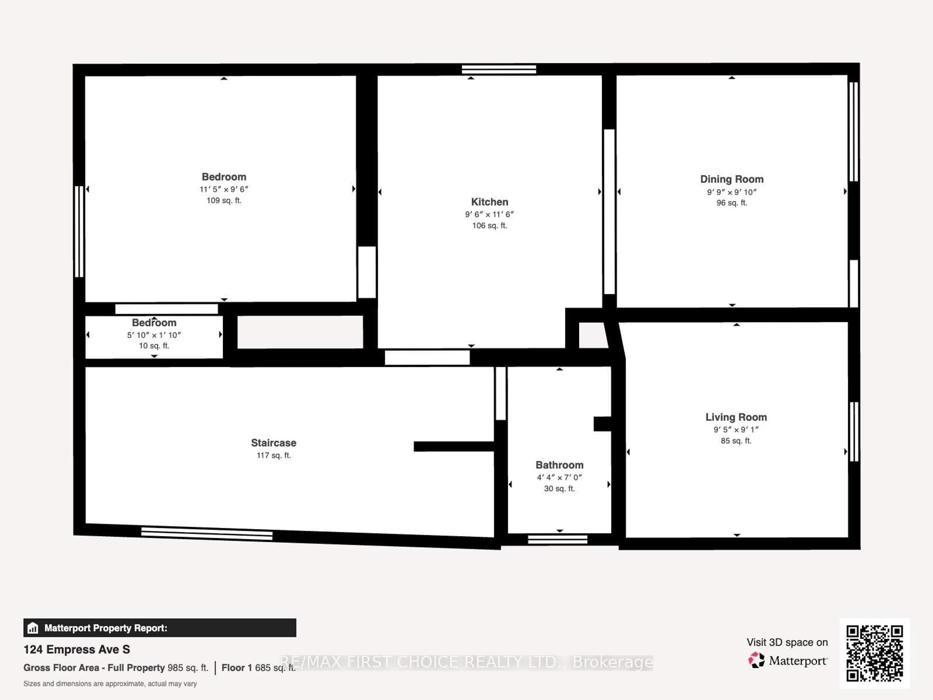 Floor plan for 124 Empress Ave, Thunder Bay Ontario P7B 4N5
