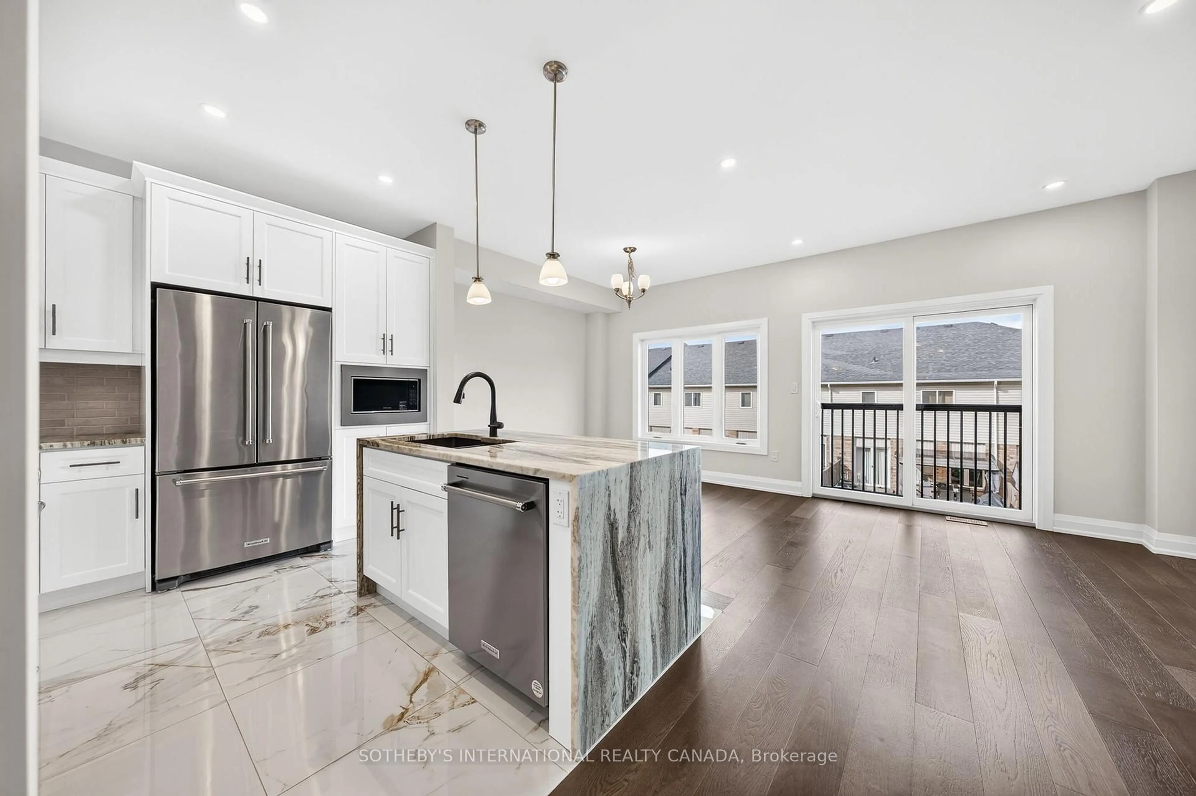 Open concept kitchen, ceramic/tile floor for 675 Victoria Rd #14, Guelph Ontario N1E 0S9