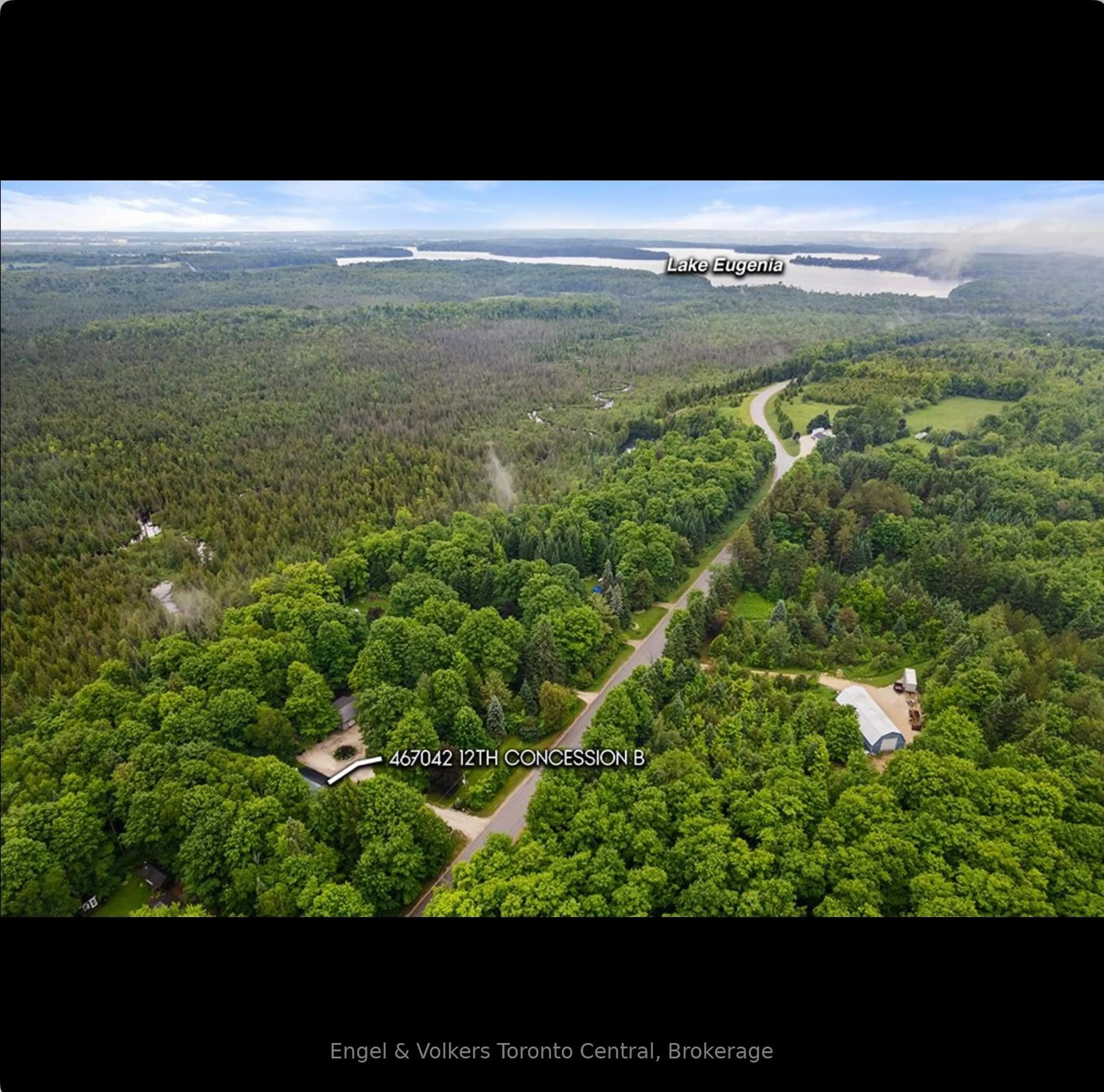 A pic from outside/outdoor area/front of a property/back of a property/a pic from drone, forest/trees view for 467042 12th Conc B Concession, Grey Highlands Ontario N0C 1E0