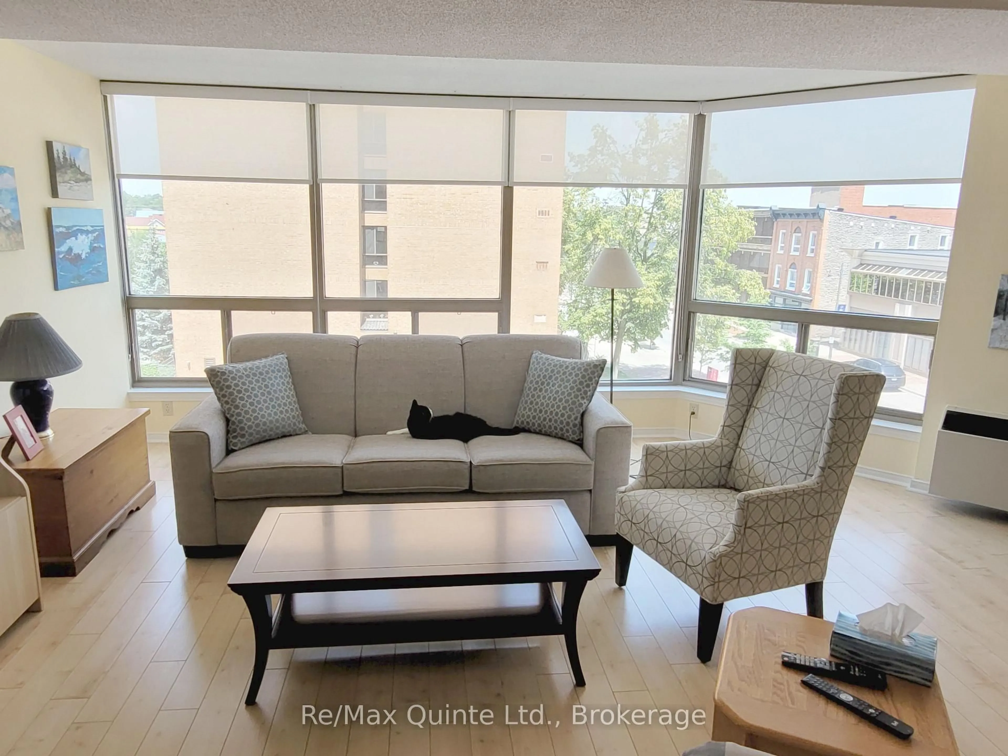 Living room with furniture, unknown for 350 Front St #403, Belleville Ontario K8N 5M5