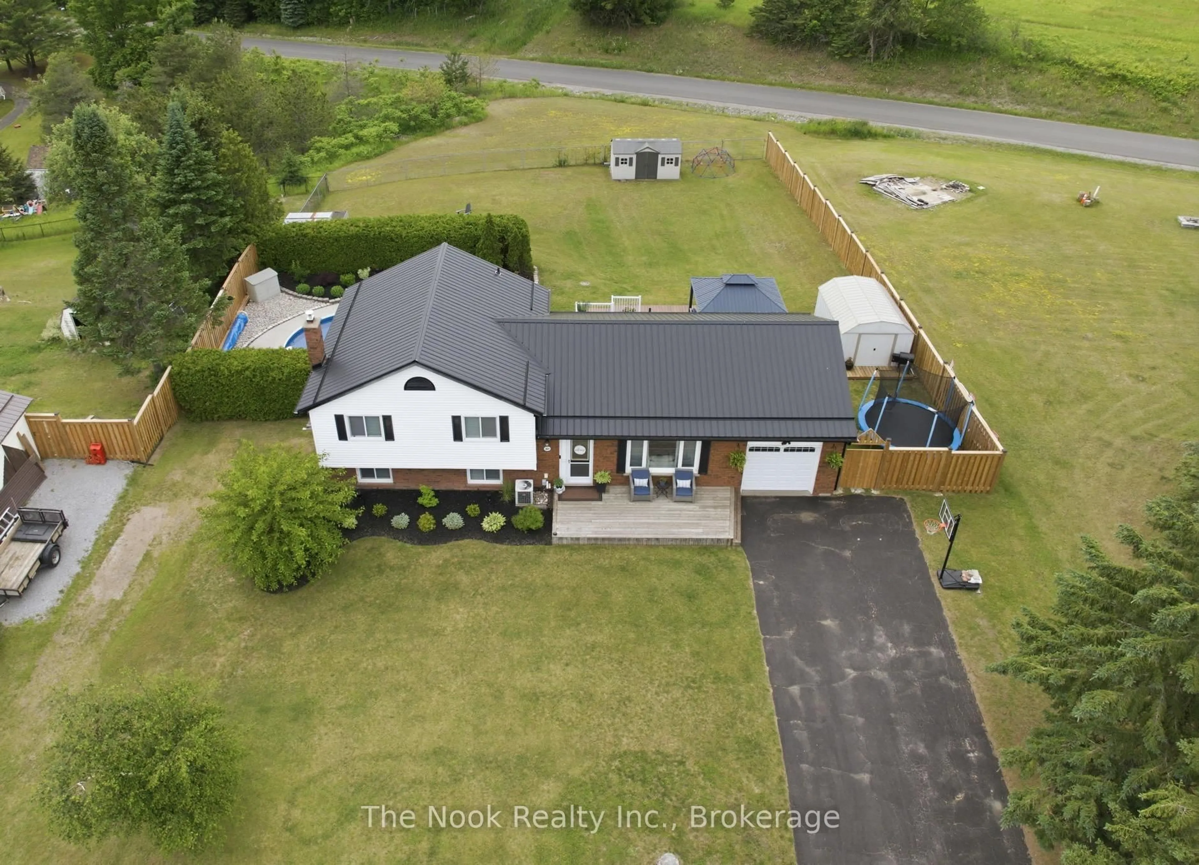 A pic from outside/outdoor area/front of a property/back of a property/a pic from drone, unknown for 243 Corbett Dr, Kawartha Lakes Ontario L0A 1K0