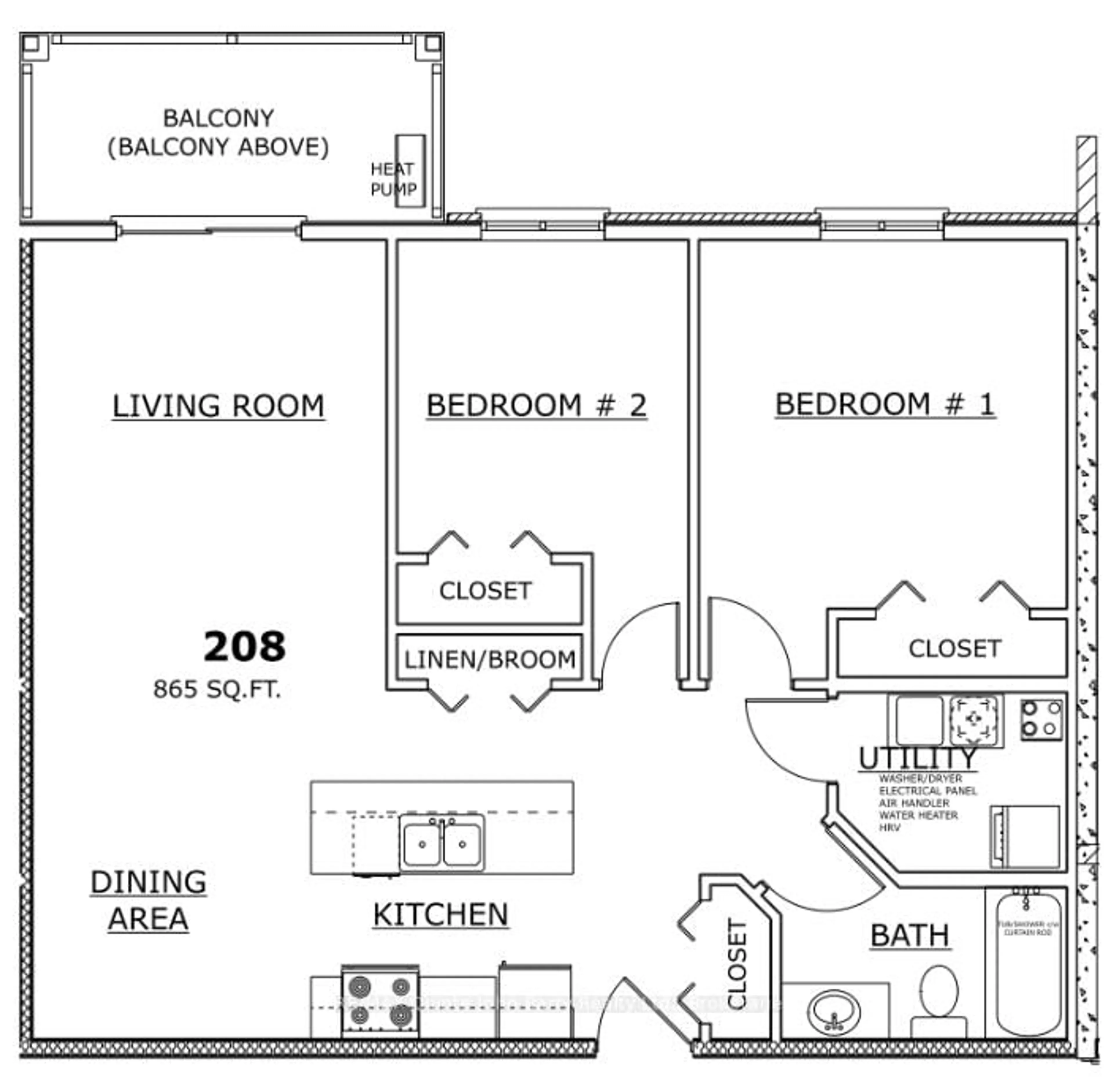 Floor plan for 208-10 Hillside Meadow Dr, Quinte West Ontario K8V 0J7