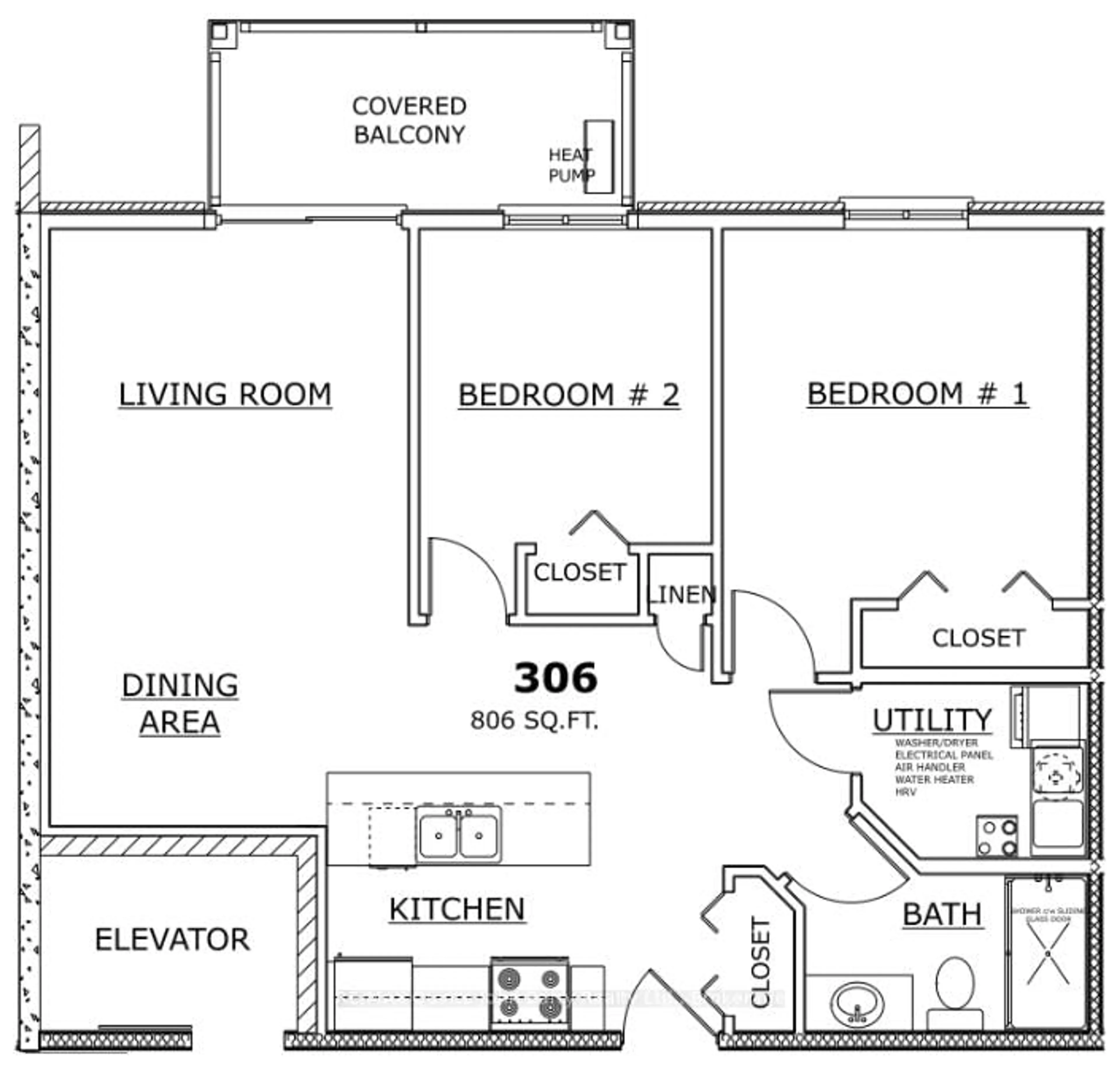 Floor plan for 306-10 Hillside Meadow Dr, Quinte West Ontario K8V 0J7