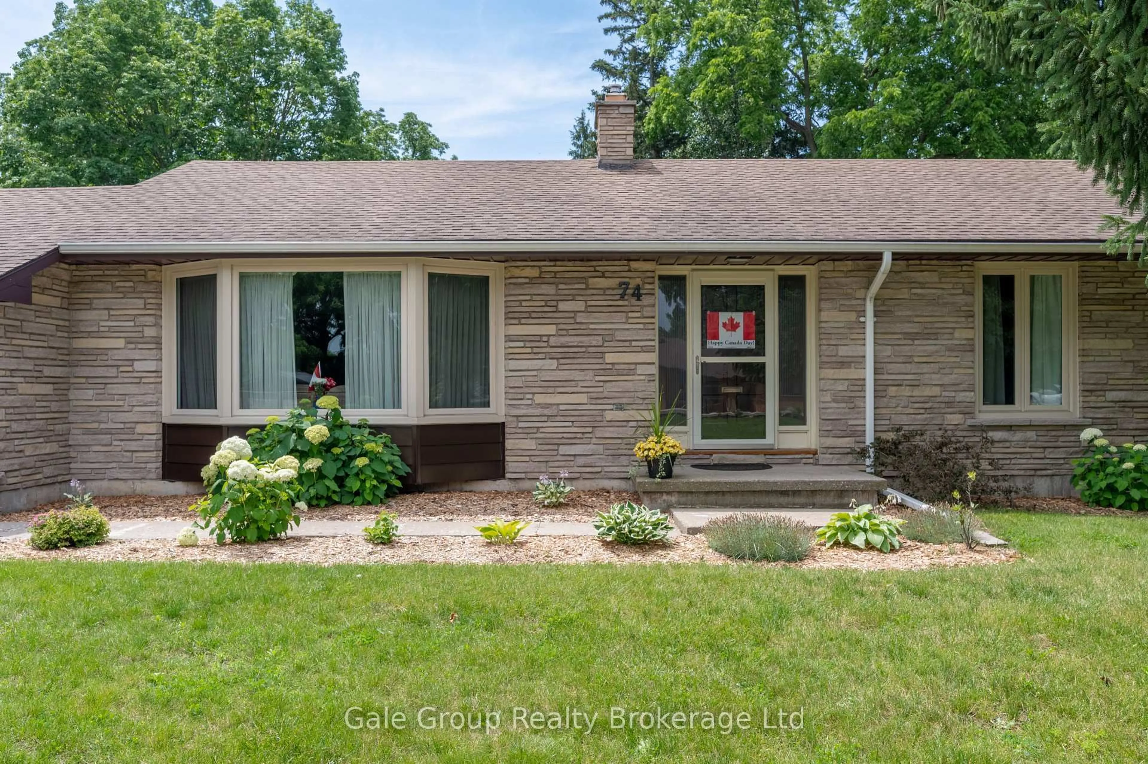 Home with brick exterior material, street for 74 Pine St, Aylmer Ontario N5H 1P3