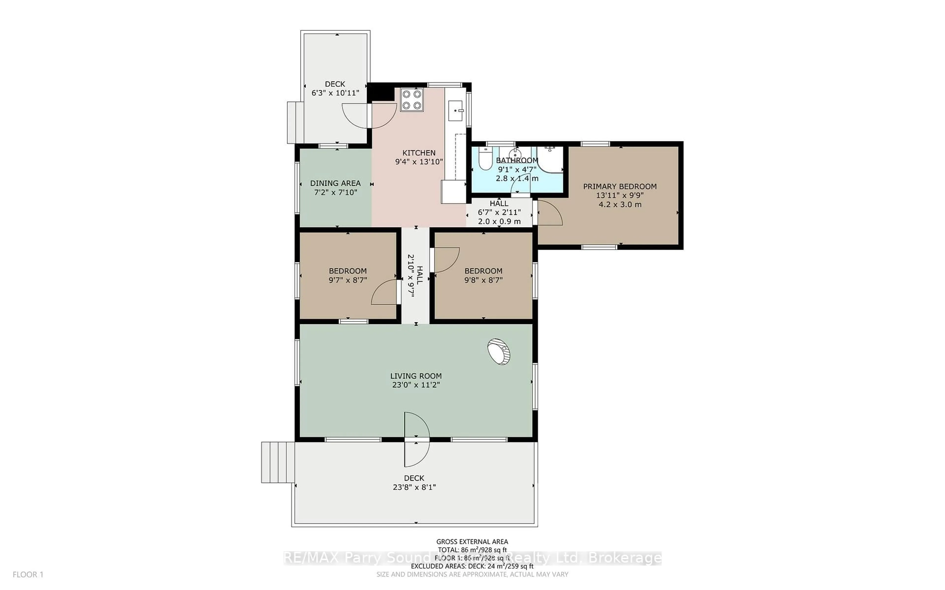 Floor plan for 509 Horseshoe Lake WA, Seguin Ontario P2A 2W8